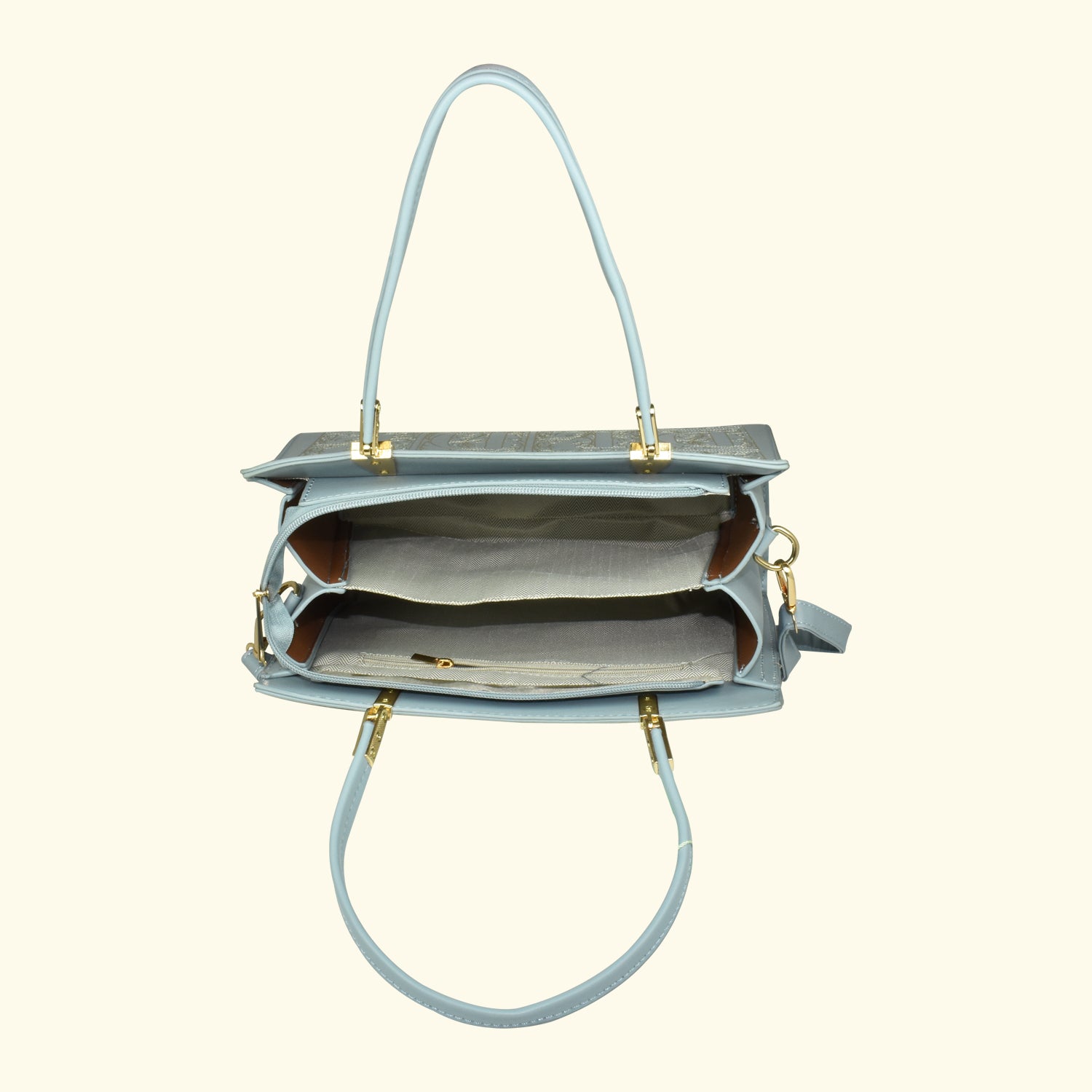 QIARRA by Ajanta Blue Synthetic Handbag for Women | 2 Compartments | Detachable Sling Strap | Stylish Daily Use Bag-VB8018