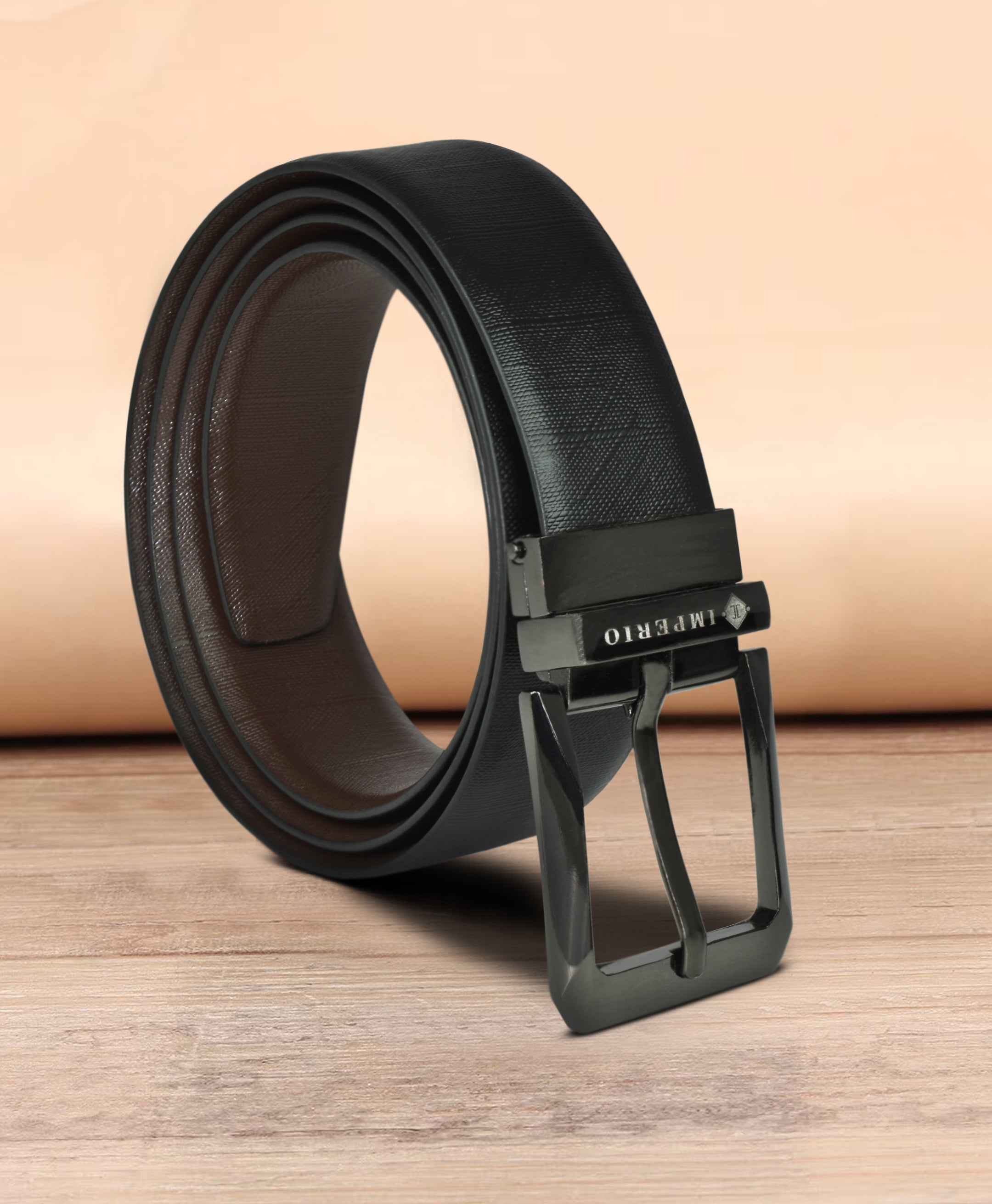 Imperio Genuine Leather Reversible Belt for Men โ Dual-Sided Formal & Casual Waist Belt