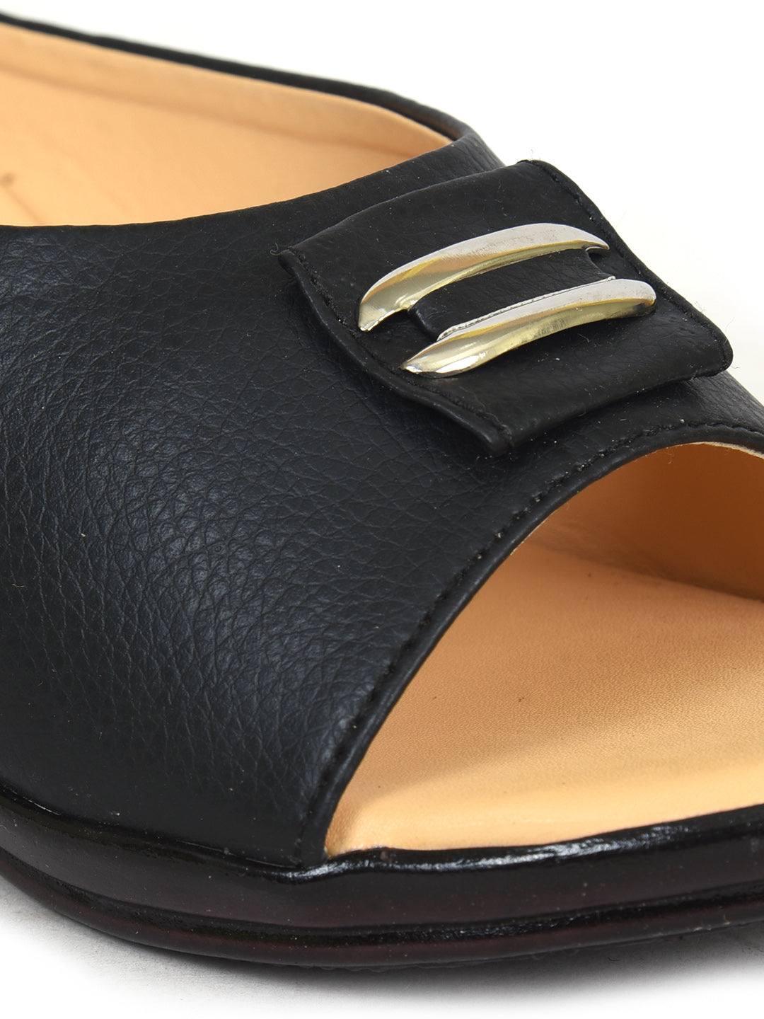 Ajanta Women’s Black Stylish Sandals