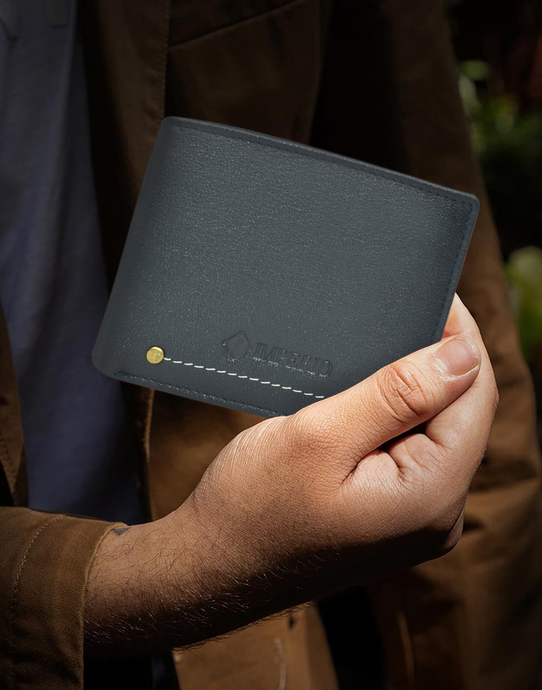 Ajanta Leather Wallet for Men Slim Bi-Fold with 3 Card Slots