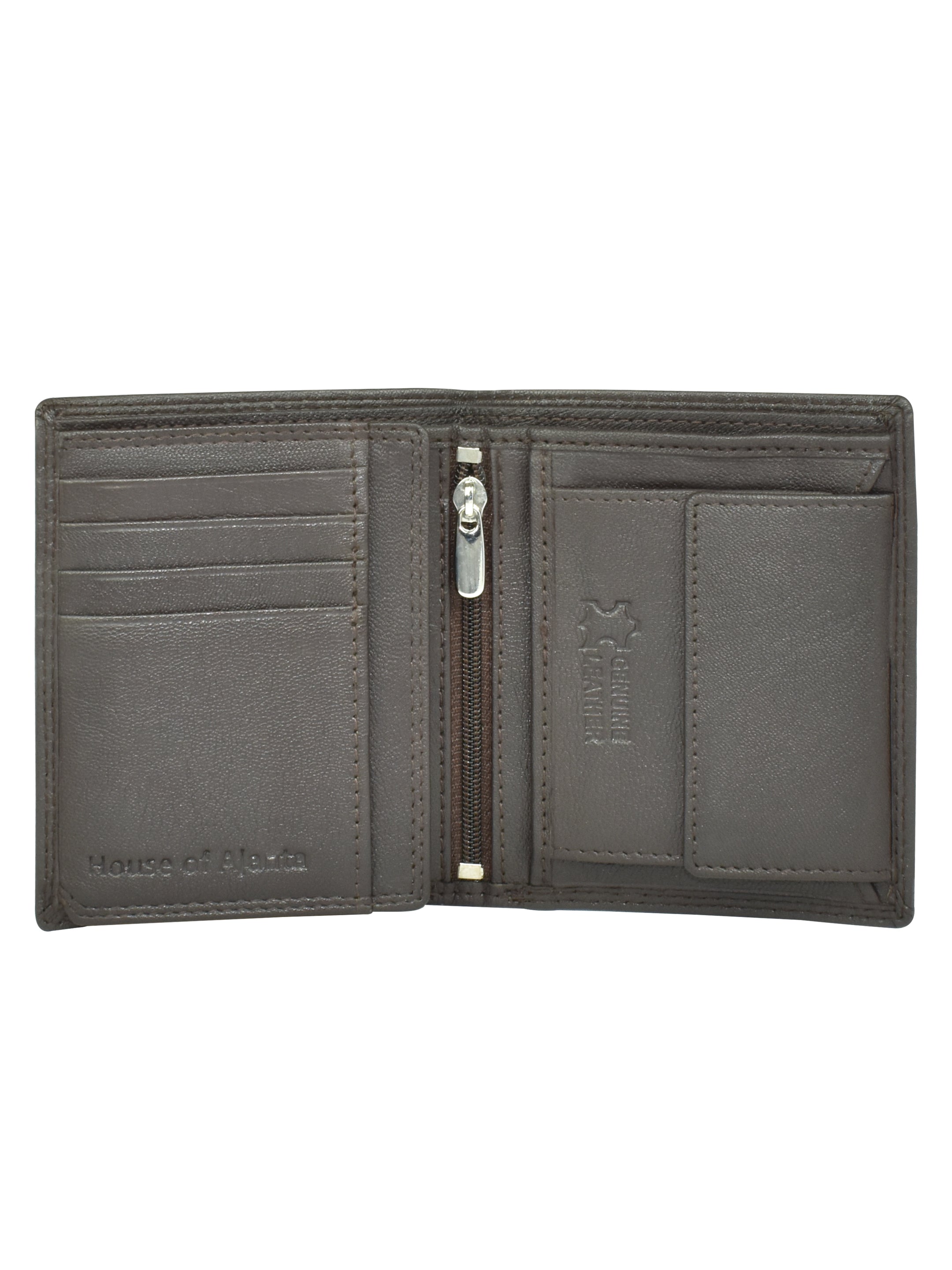 Ajanta Brown Leather Wallet for Men 3 Card Slot