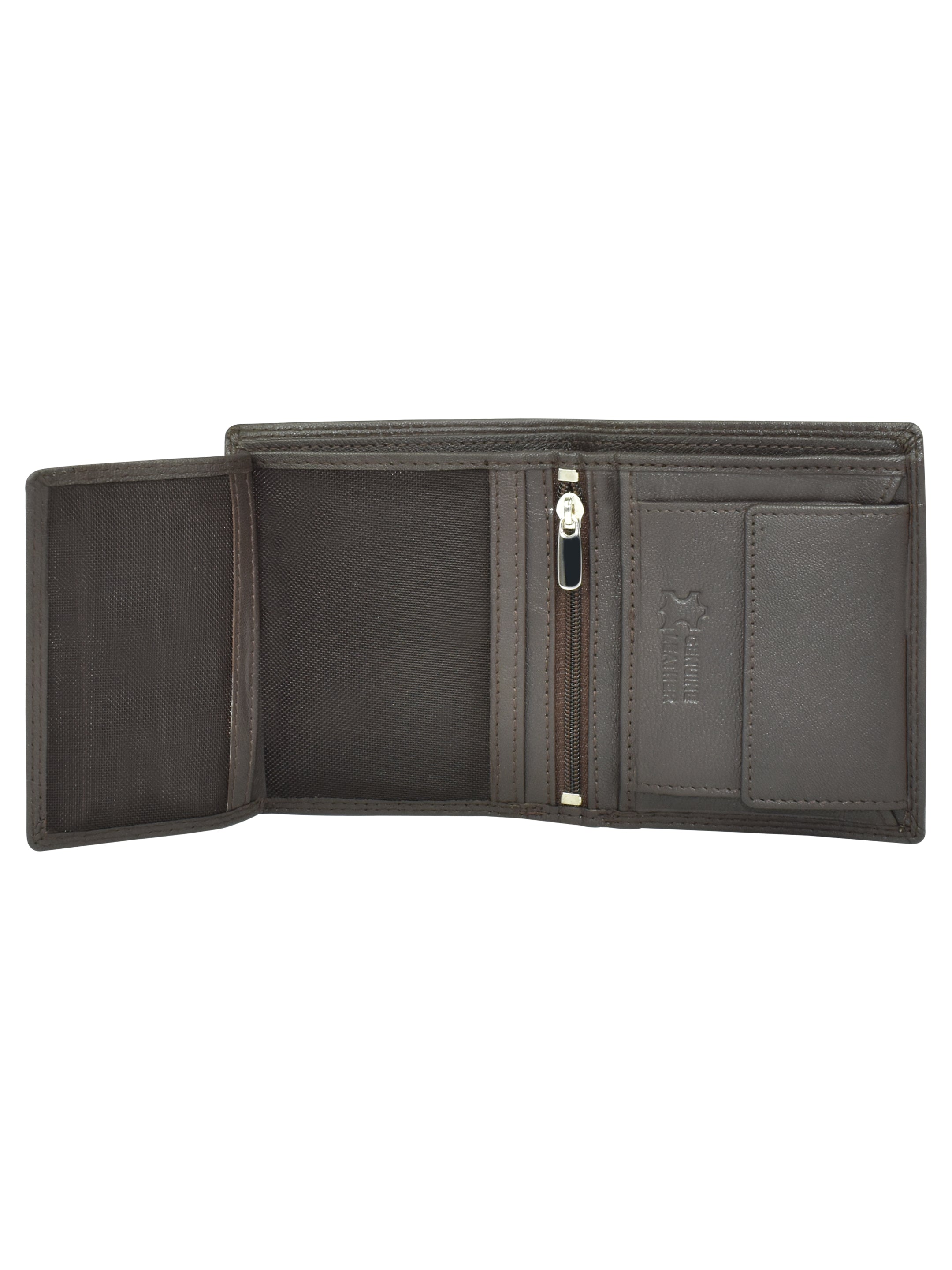 Ajanta Brown Leather Wallet for Men 3 Card Slot