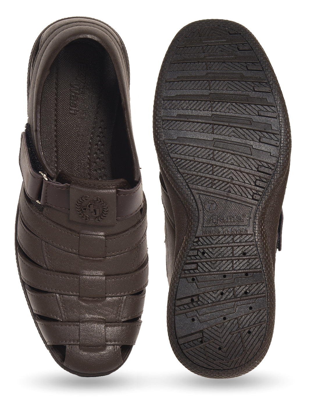 Ajanta Men’s Brown Fisherman Sandal