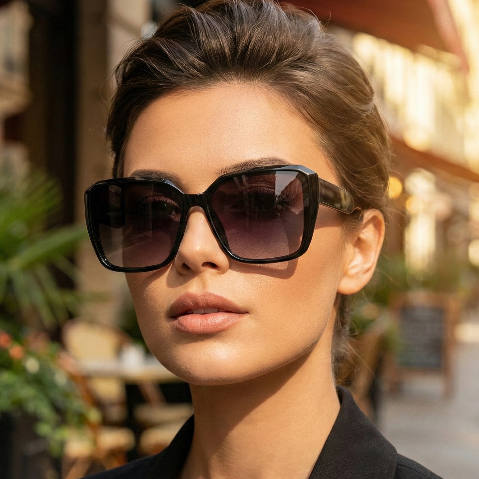 Ajanta Women’s Oversized Square Sunglasses Stylish Gradient UV-Protected Eyewear