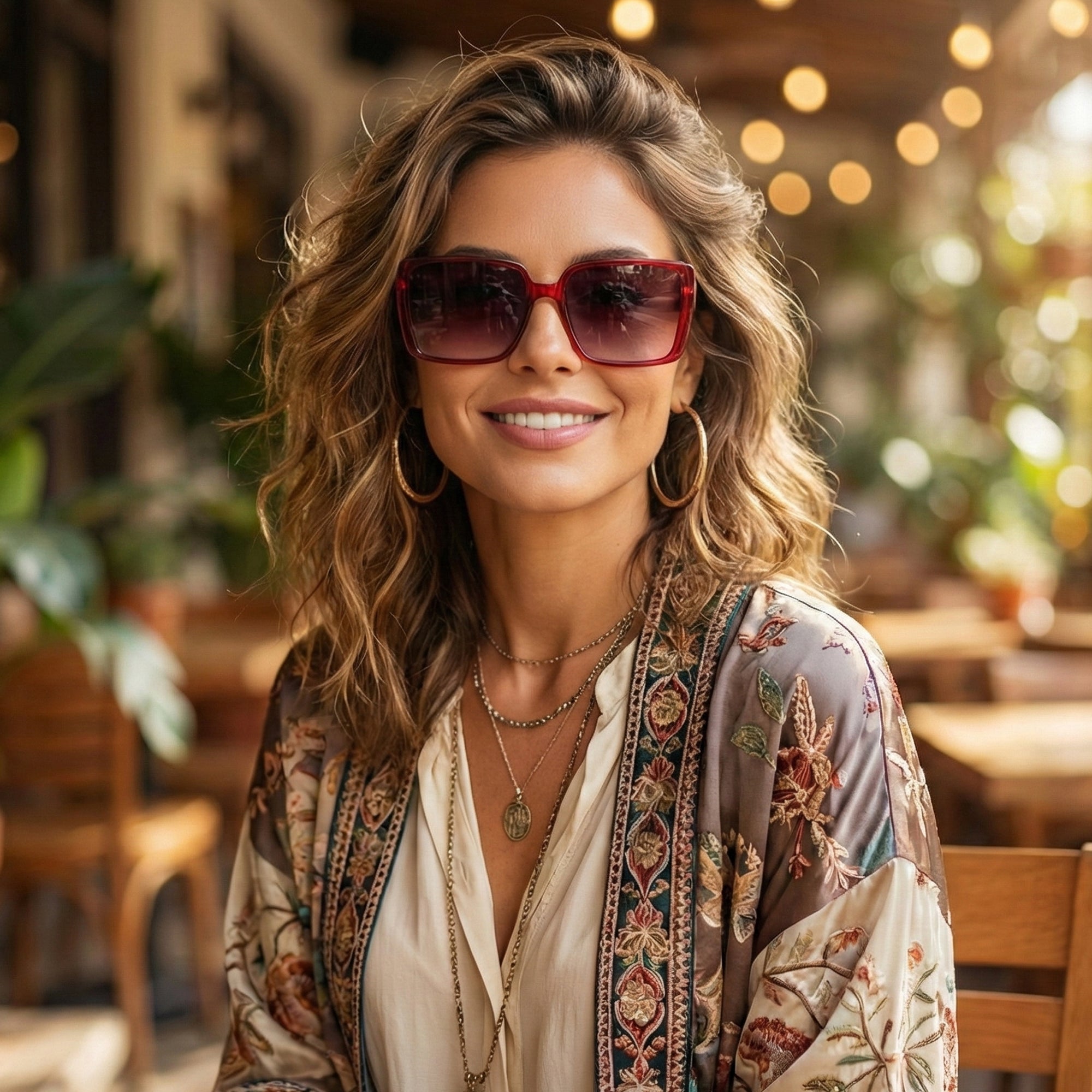 Ajanta Women’s Square Framed Sunglasses Elegant Fashion Eyewear