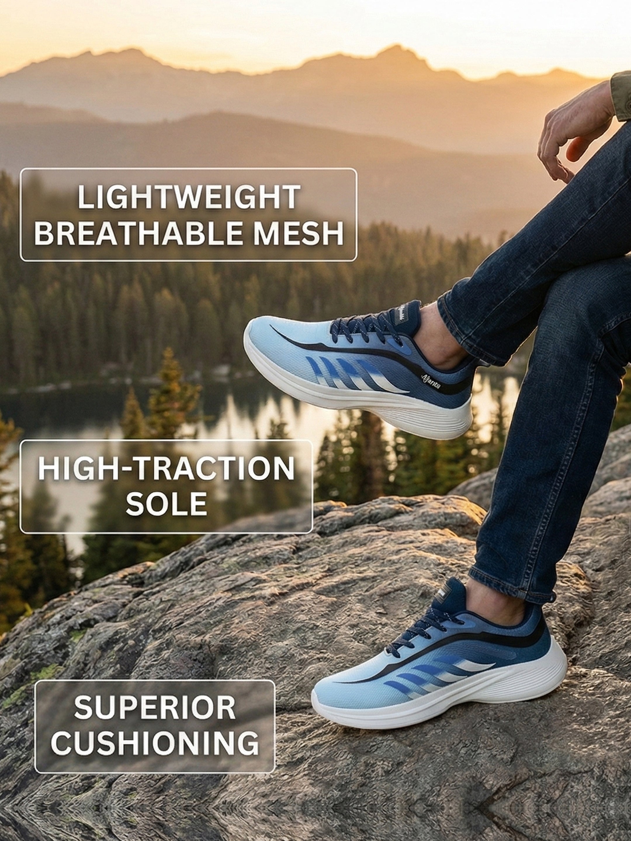 Ajanta Men’s Dual-Tone Sports Shoes