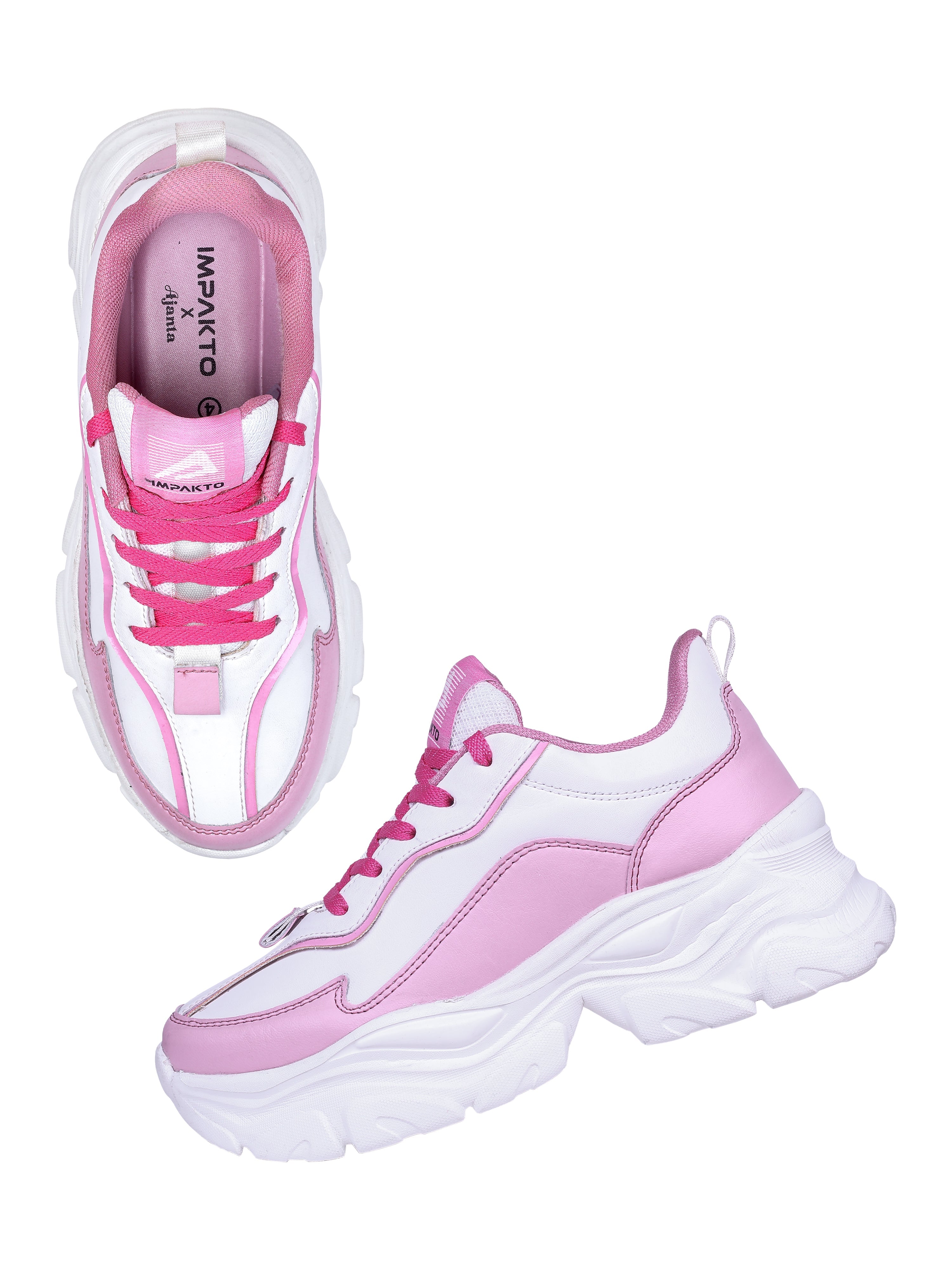 Impakto Chunky Kongfu Women's Pink Sneakers - AS4100