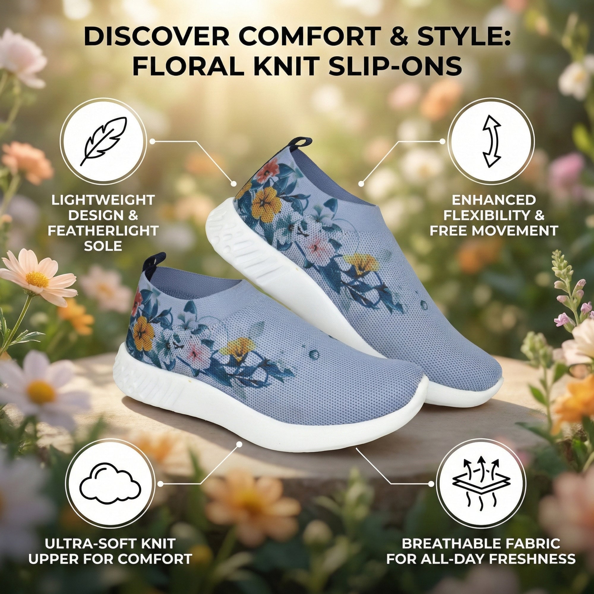 Ajanta Girls’ Slip-On Lightweight Shoes