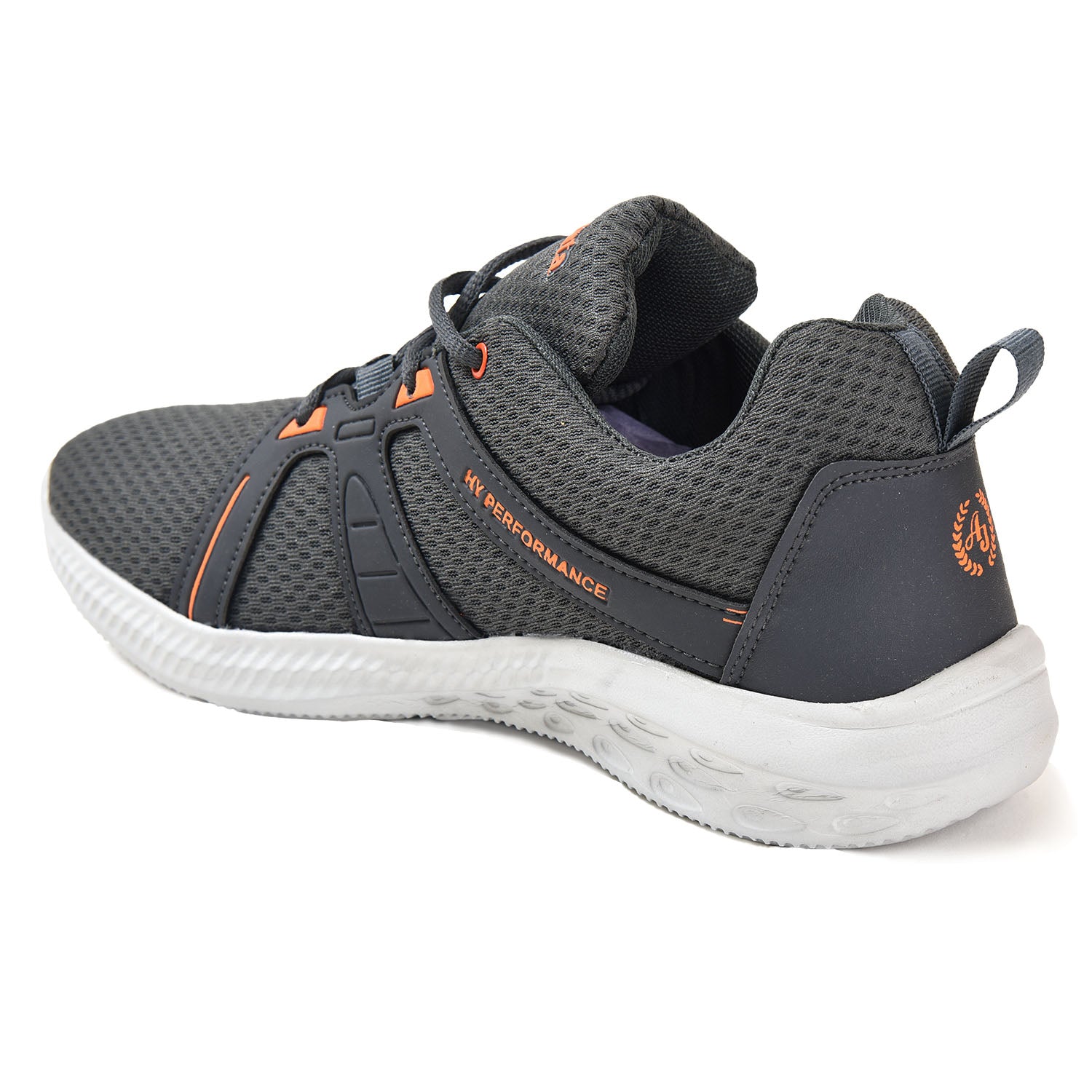 Ajanta Men's Grey Lightweight Walking Shoes with Anti-Skid EVA Sole | Lace-Up Comfort Fit | Sports shoes  FK4004