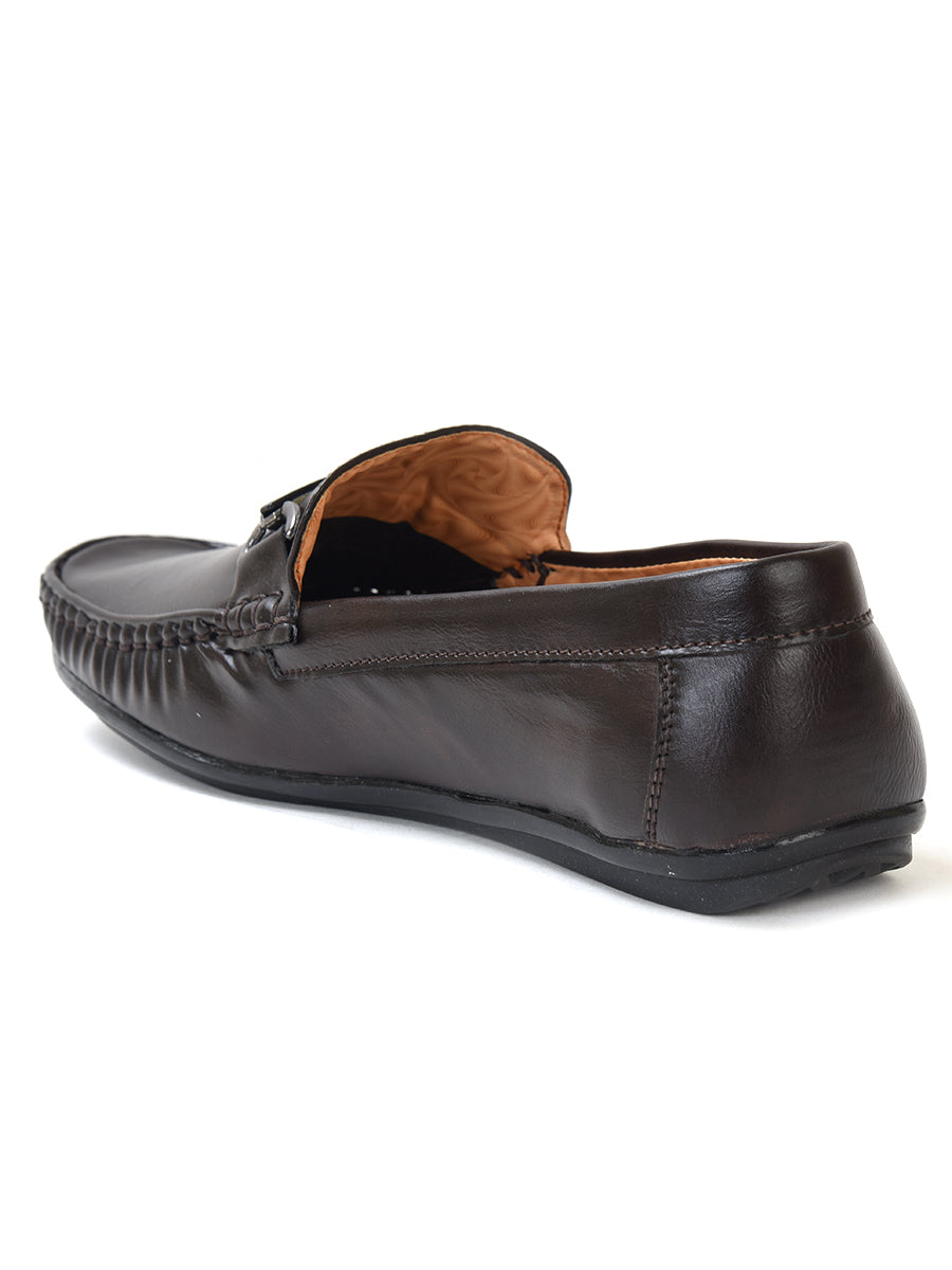 Ajanta Men’s Brown Slip-On Loafers