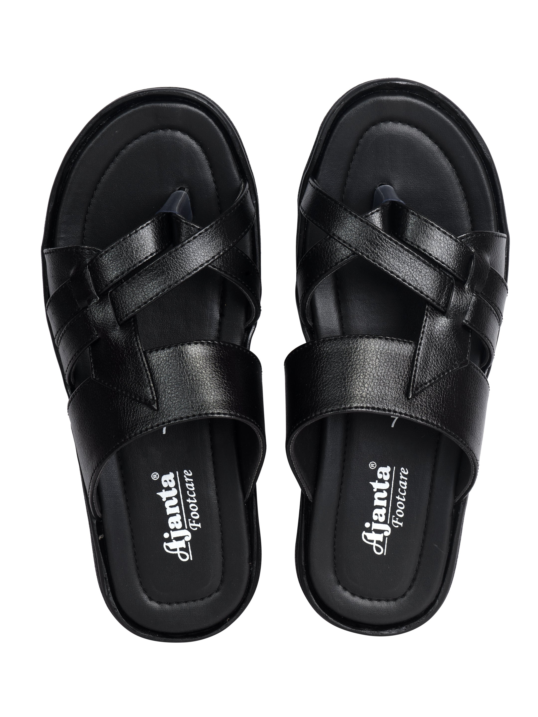 Ajanta Men’s Black Anti-Slip Sandals