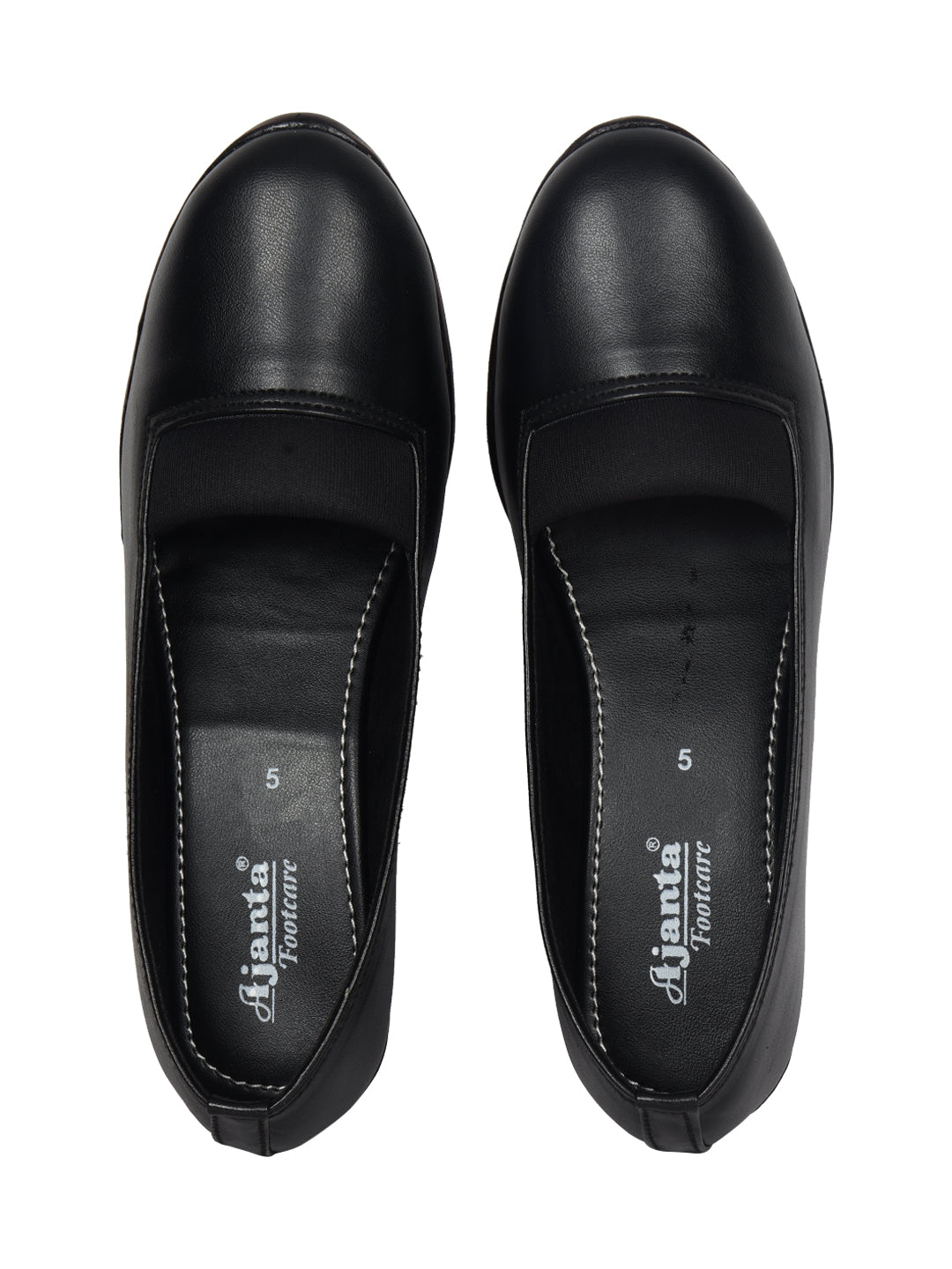 Ajanta Women’s Pointed Black Formal Slip-On