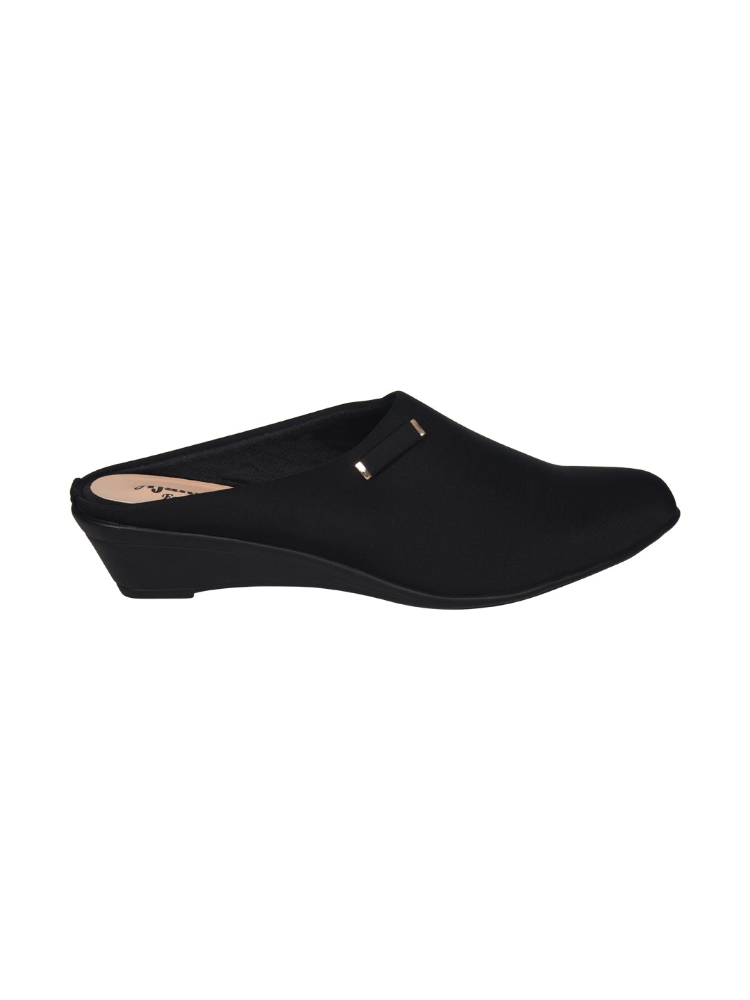 Ajanta Women’s Black Sandals | Stretchable Lycra Upper | Comfortable PVC Sole | Lightweight Sandals SL0653