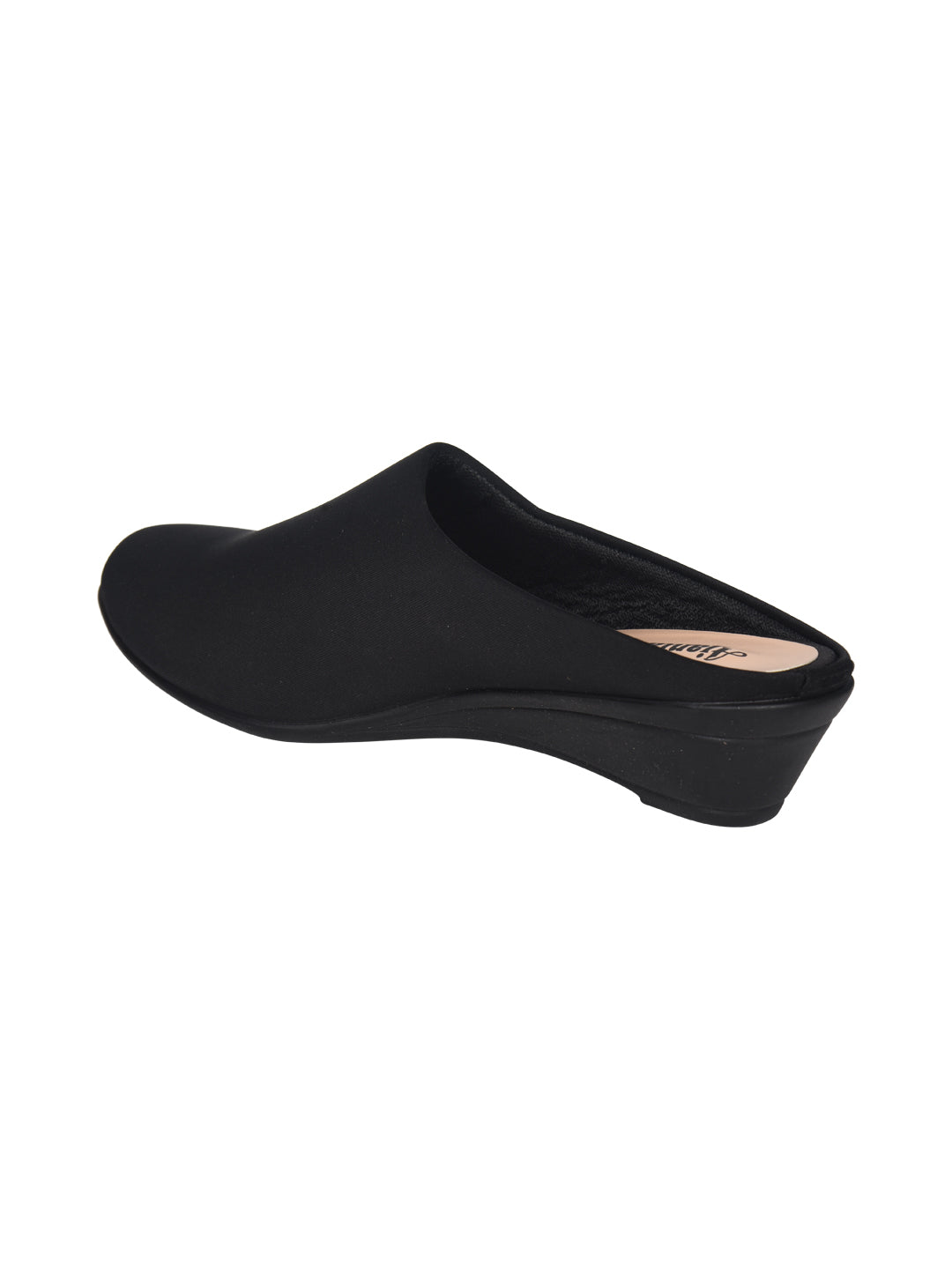 Ajanta Women’s Black Sandals | Stretchable Lycra Upper | Comfortable PVC Sole | Lightweight Sandals SL0653