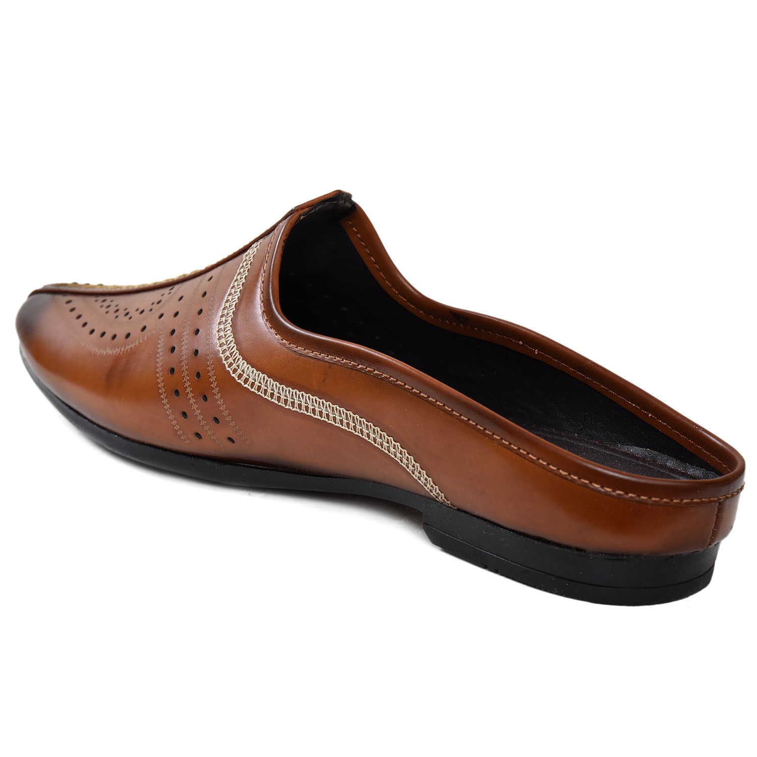 Men’s Brown Formal Slip-On Loafers Shoes | Synthetic Leather Ethnic Mojari Style Dress Shoes | Airmix Sole Comfortable Office, Party & Wedding Wear Footwear