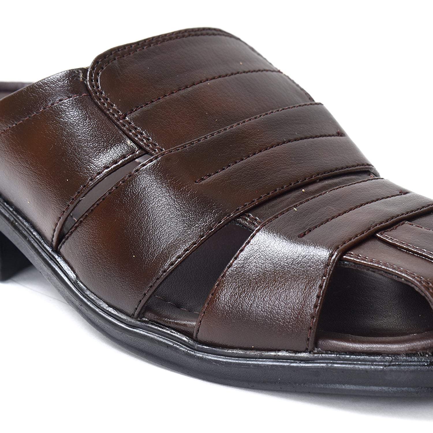 Ajanta Men's Brown Sandals | Durable Synthetic Upper | Sturdy PVC Sole | Comfortable Daily Wear Sandal CG1075