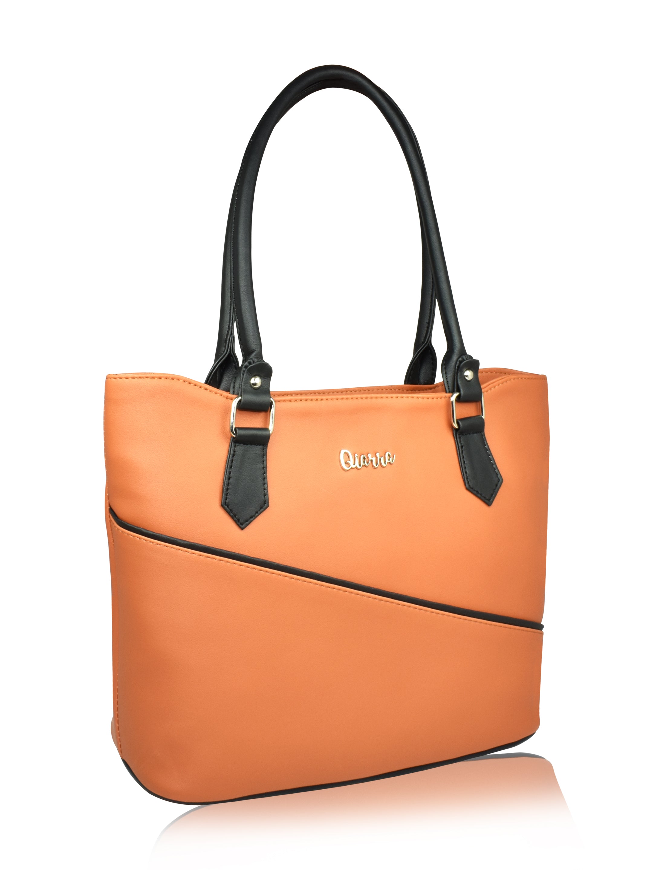 QIARRA by Ajanta Zip-Over Handbag for Women | Elegant Shoulder Purse | Trendy & Spacious Tote Bag