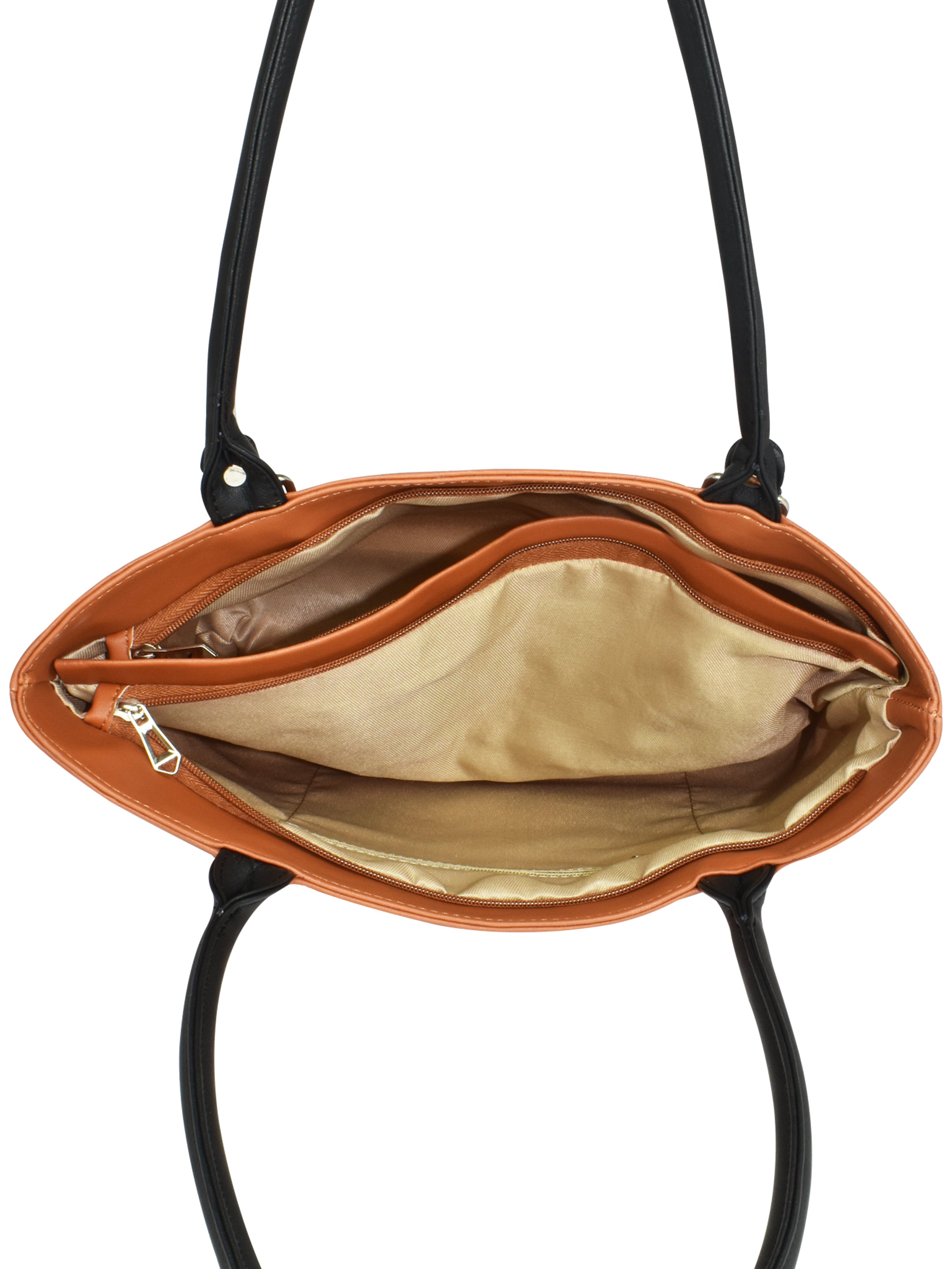 QIARRA by Ajanta Zip-Over Handbag for Women | Elegant Shoulder Purse | Trendy & Spacious Tote Bag