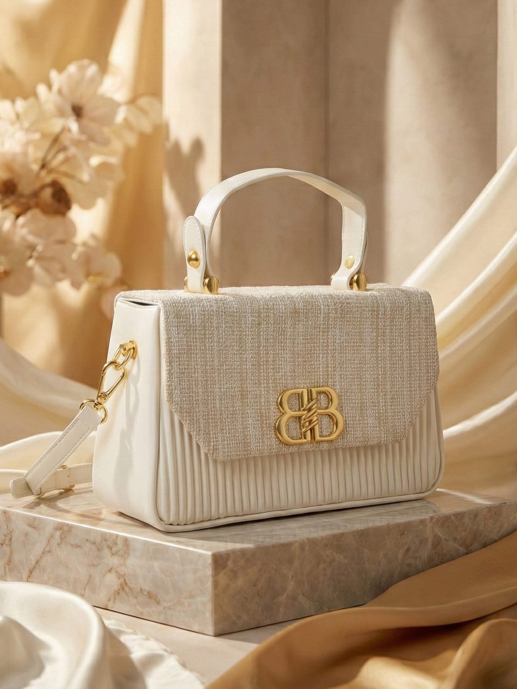 Ajanta Stylish Shimmery Design Women’s Sling bag with Detachable Strap