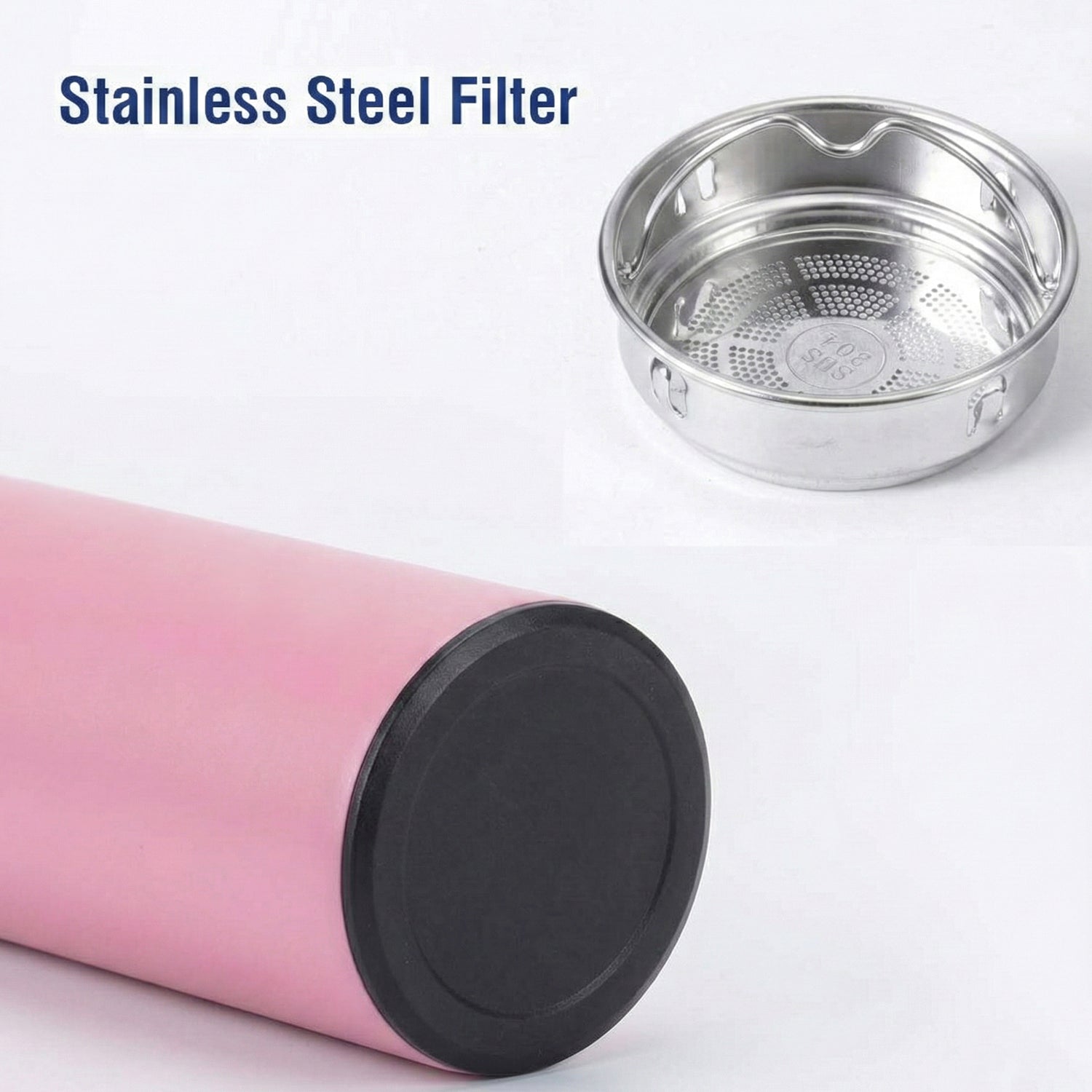 Ajanta 500ml Stainless Steel Vacuum Flask, BPA-Free Leakproof Thermos Bottle with Tea Infuser