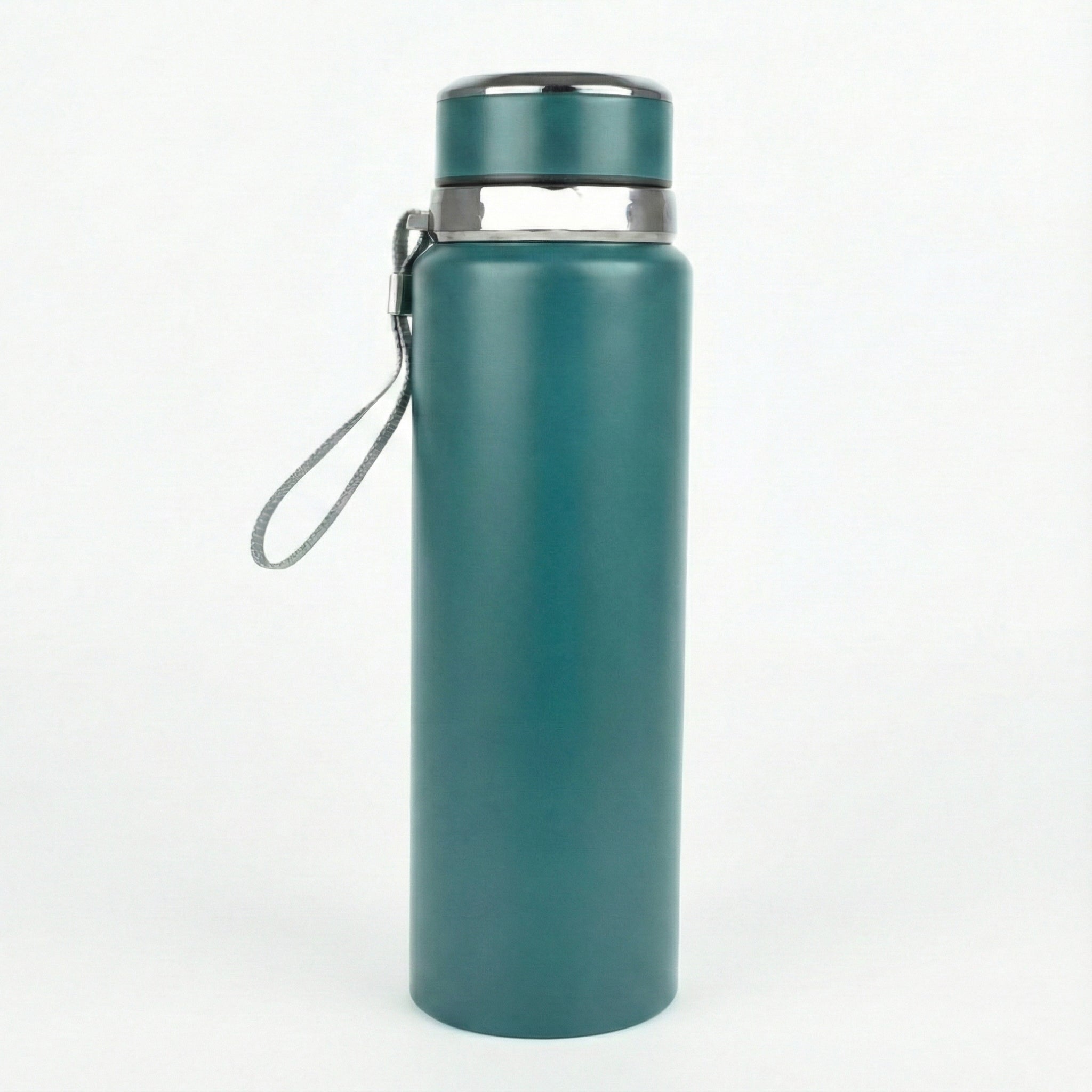 Ajanta Stylish Design 1000ml Stainless Steel Vacuum Flask | Leakproof Hot & Cold Thermos Bottle with Carry Strap and Tea Infuser