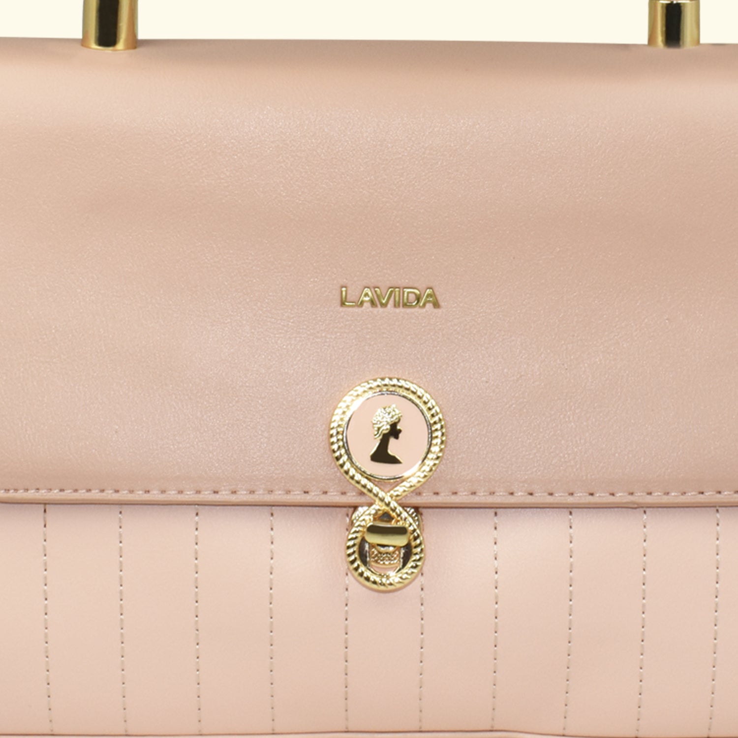 QIARRA by Ajanta Peach Synthetic Sling Bag for Women | 2 Compartments | Buckle Lock | Zipper Chains | Handle Detachable Sling Strap-VB8019