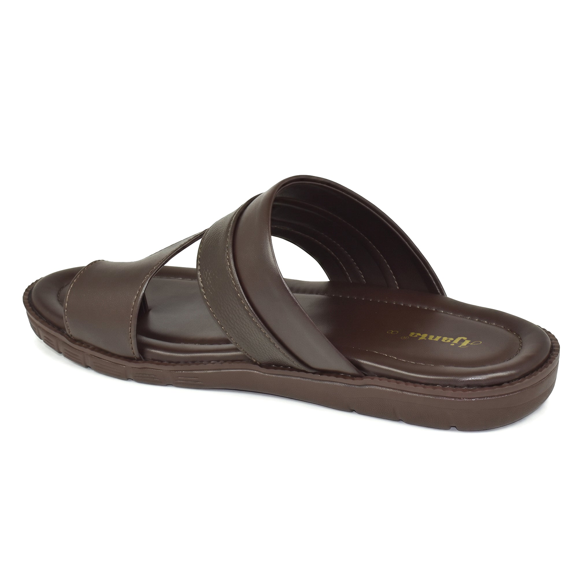 AJANTA Men Stylish Comfort Sandals | Soft Cushion | All-Day Comfort (Brown)