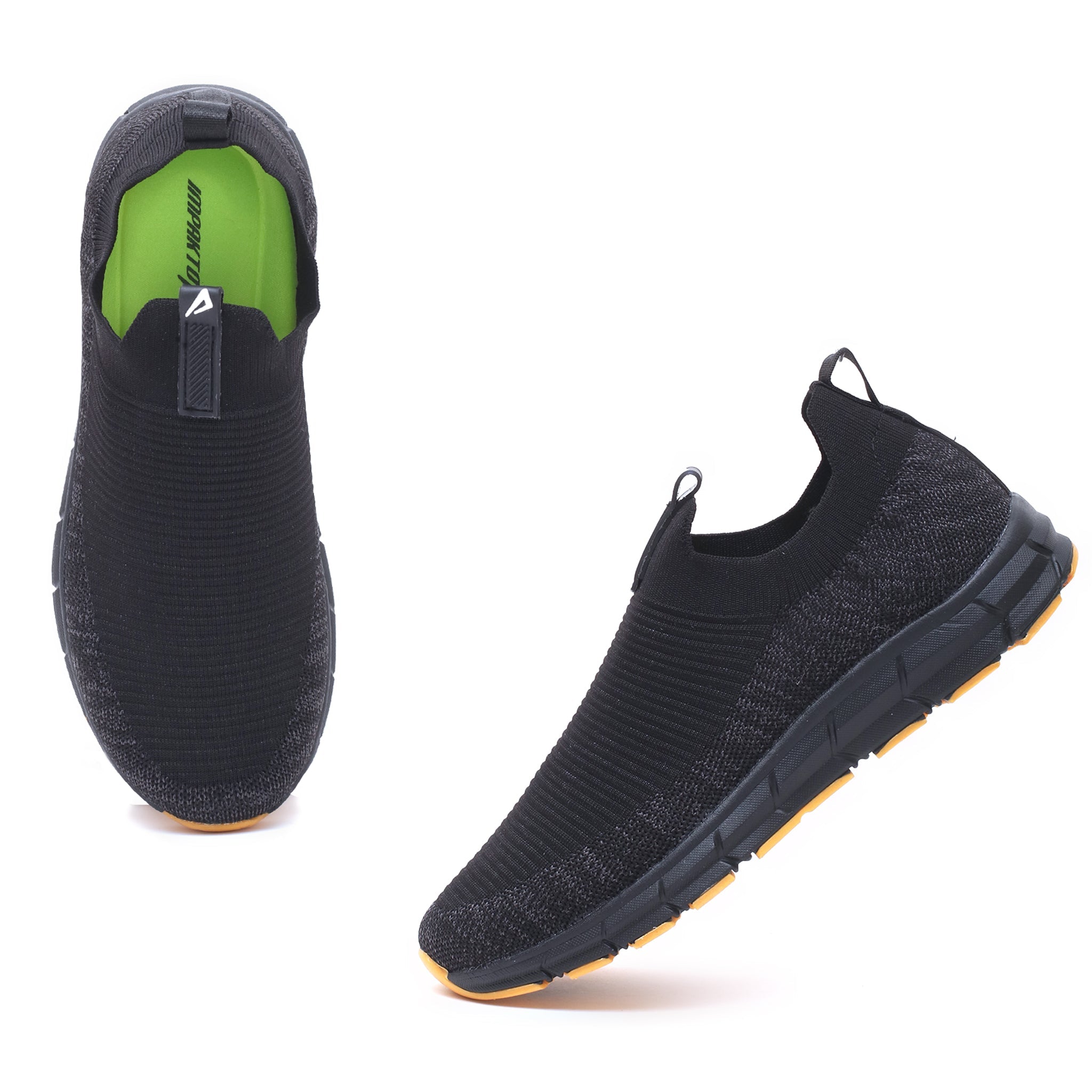 Impakto Urban Edge Men's Black Walking Shoes