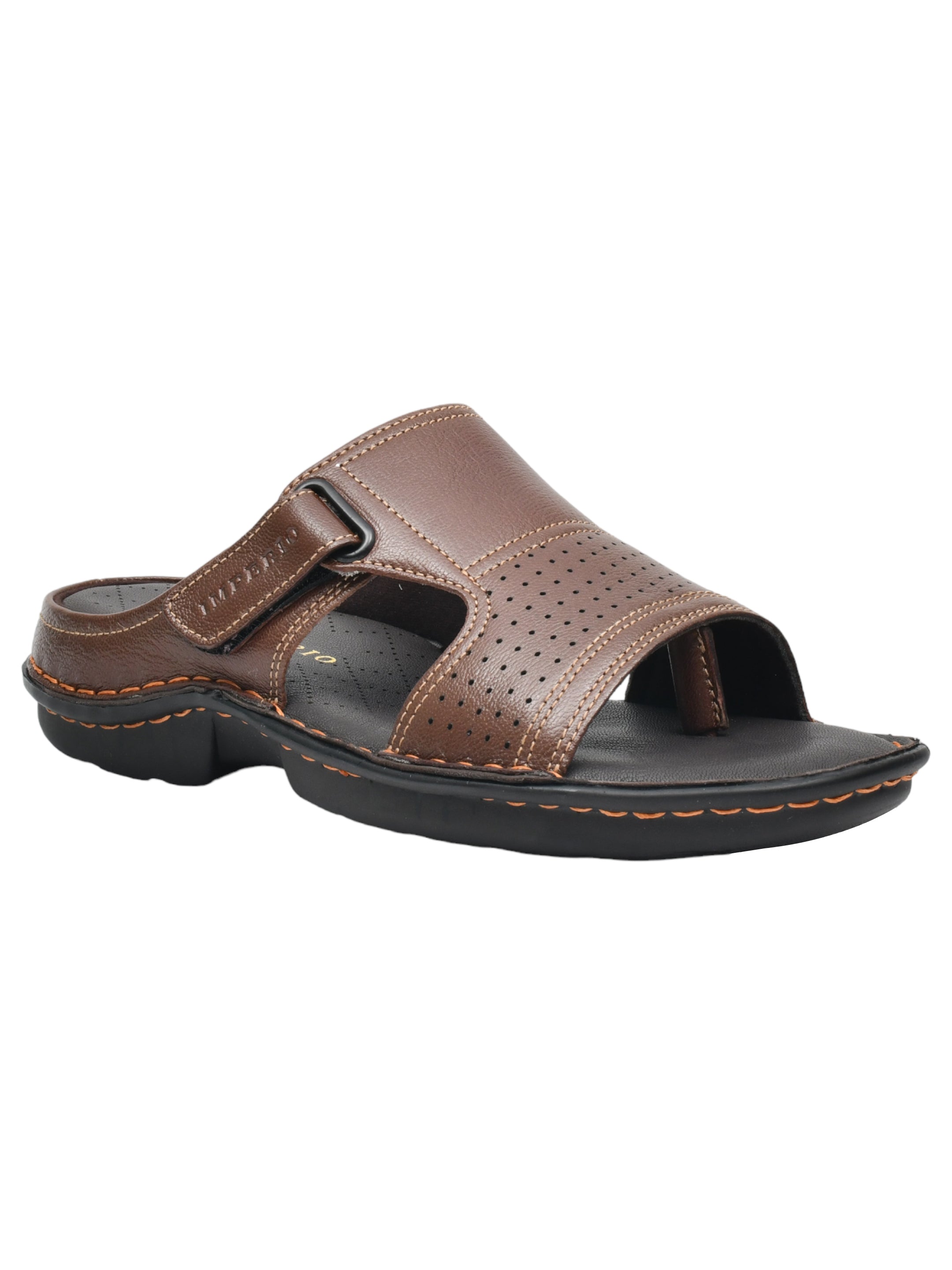 Imperio Brown Genuine Leather Sandal for Men