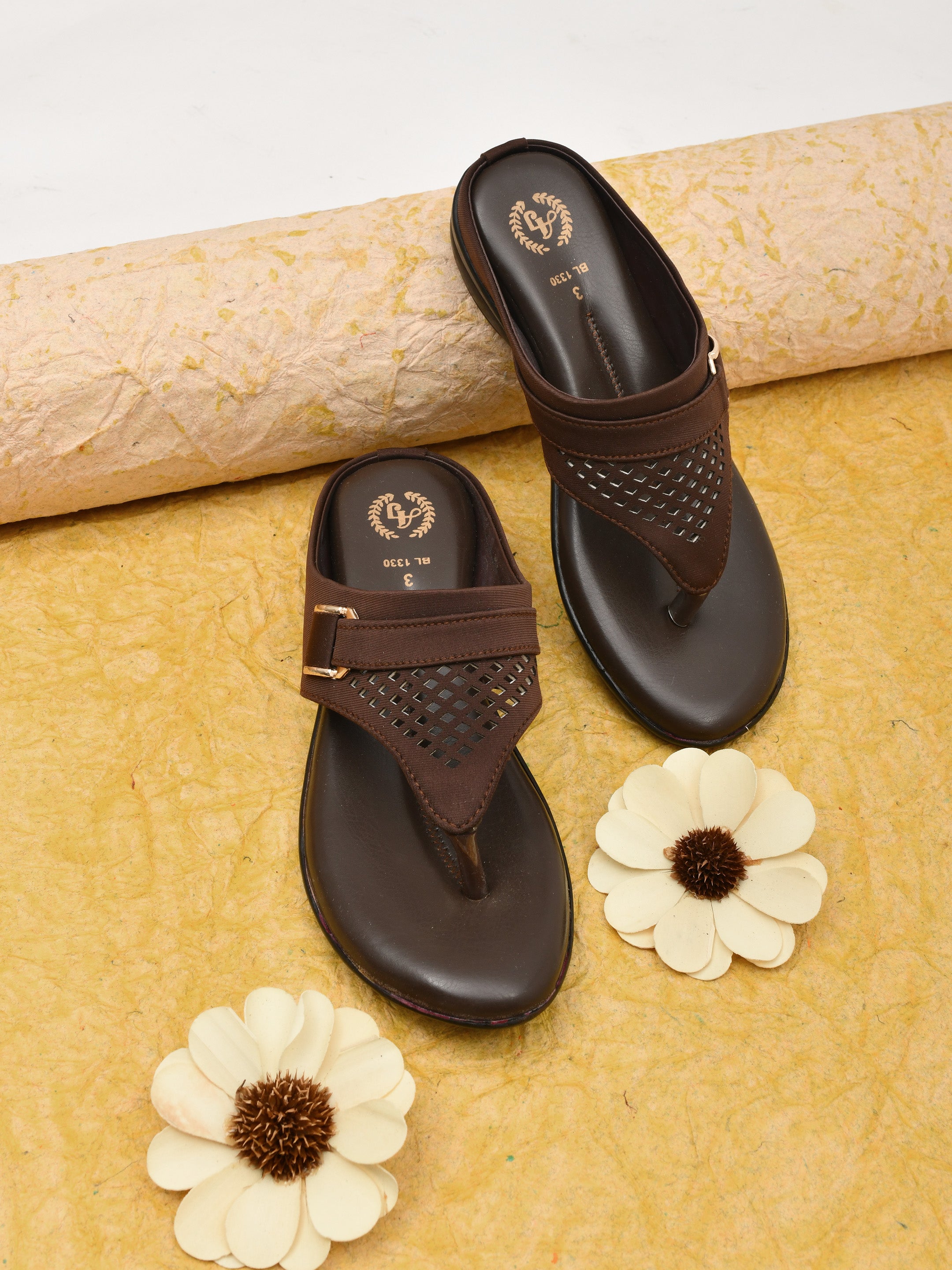 Ajanta Women’s Brown Comfortable Sandals