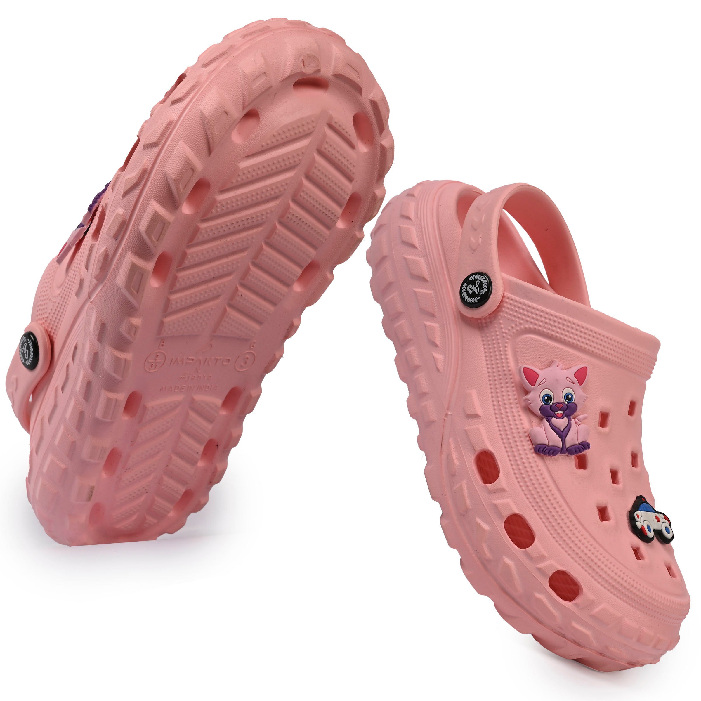 Impakto Chuky Tyre Girls' Baby Pink Crocs - FT4019