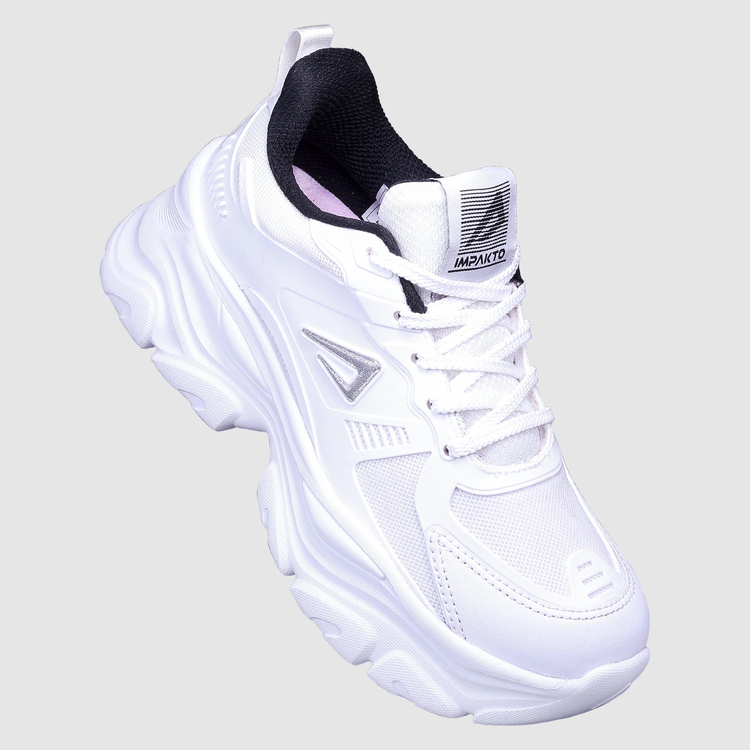 Impakto Chunky CoreMax Women's White Sneakers - AS4104