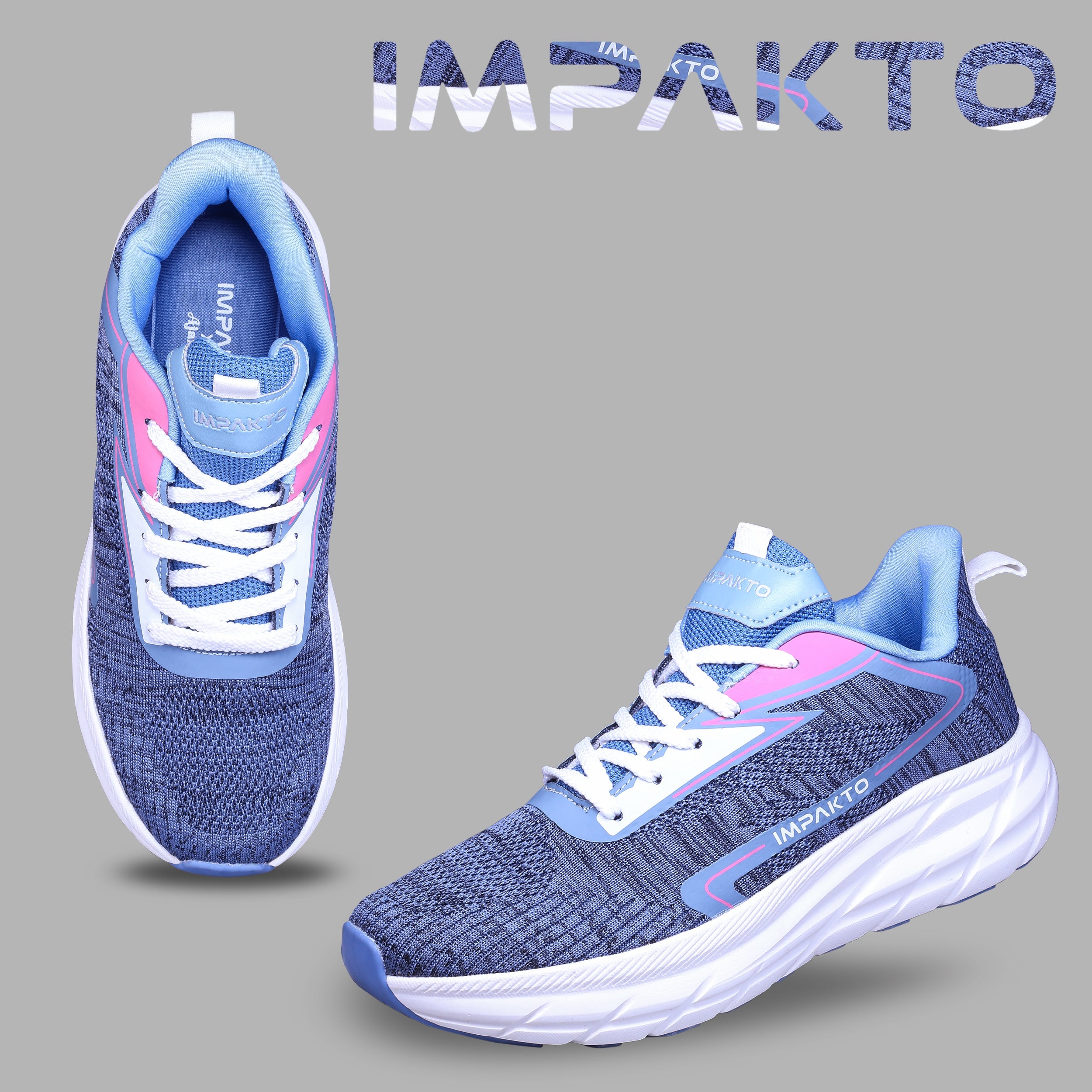 Impakto 9K Women's Grey Running Shoes - AS4099
