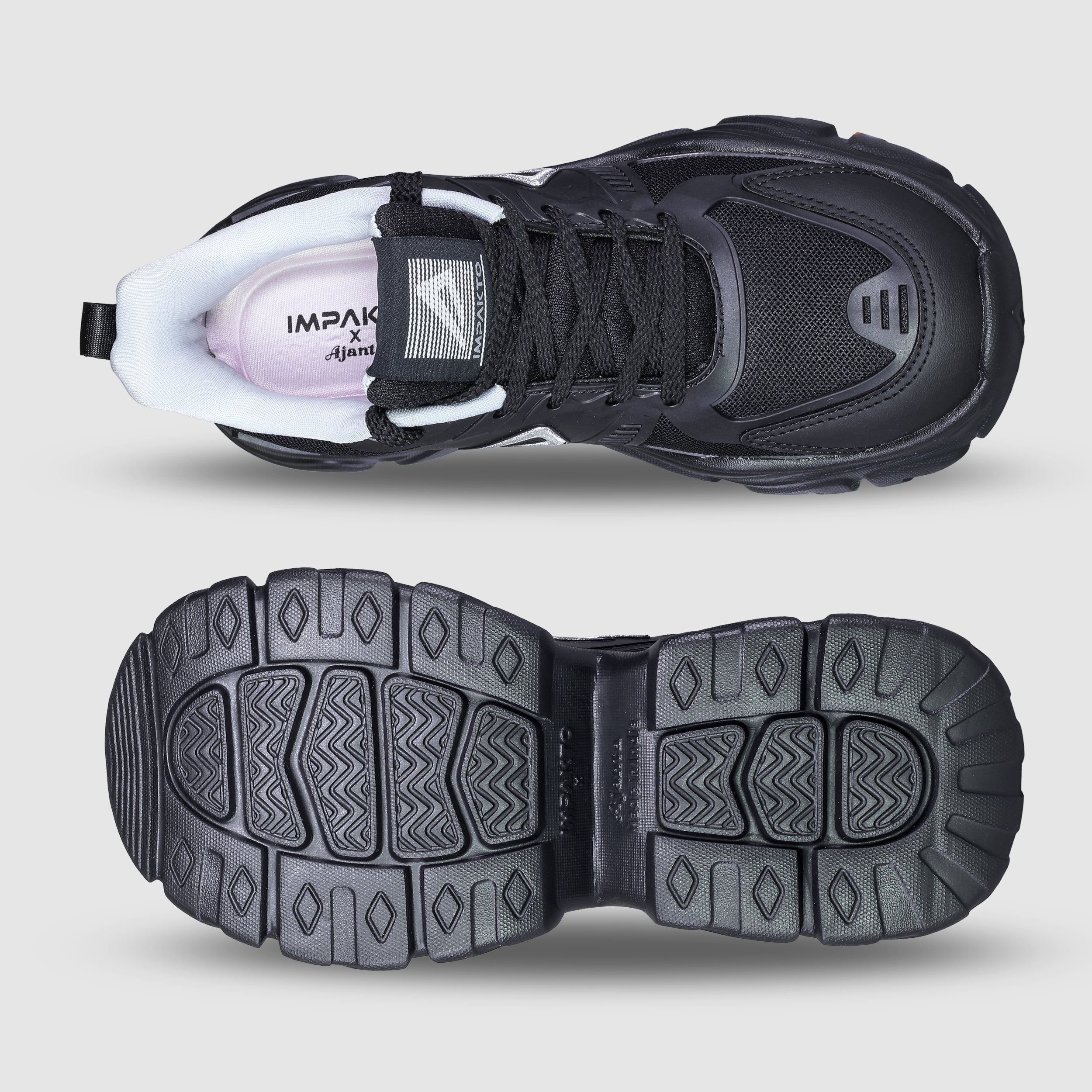 Impakto Chunky CoreMax Women's Black Sneaker - AS4105