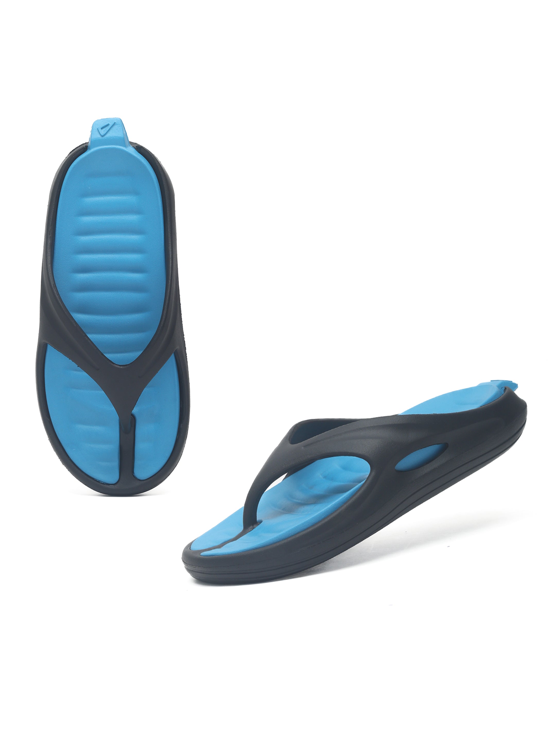 Impakto Men's Black and Sea Green Flipflop - FT3101