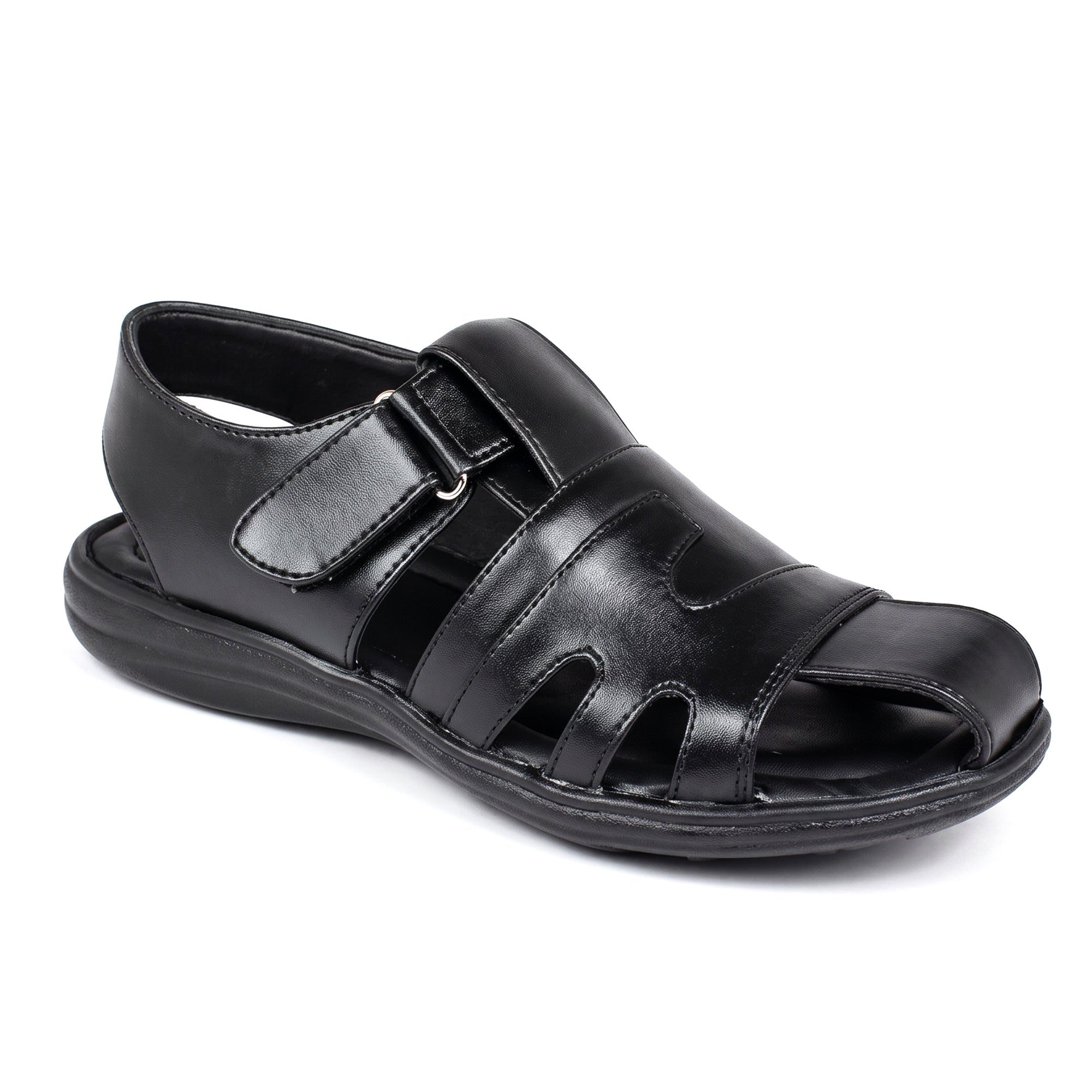 AJANTA Mens Comfort Velcro Sandals | Cushioned Footbed | Durable Sole