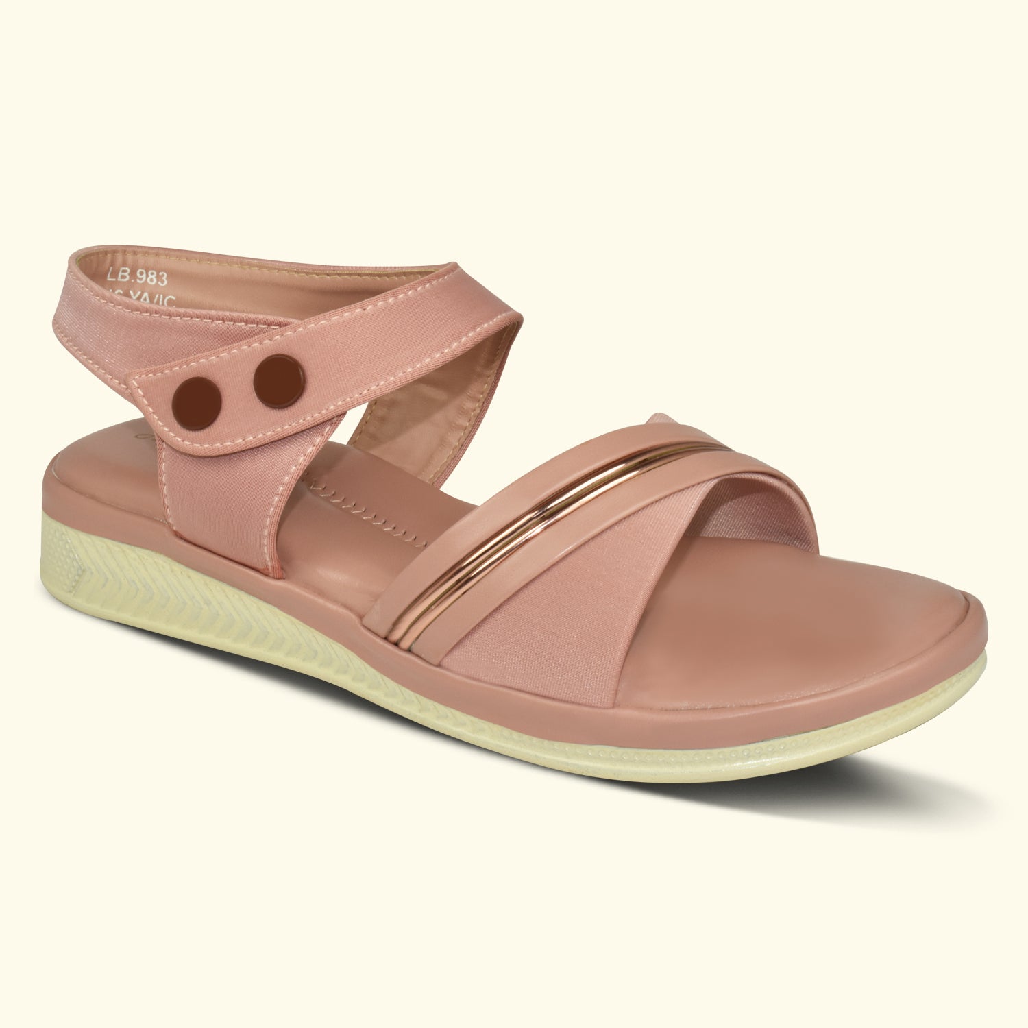 Ajanta Women Sandals with Adjustable Ankle Strap | Stylish Design and Cushioned Sandal for Office, Party and Formal Occasions EL4015