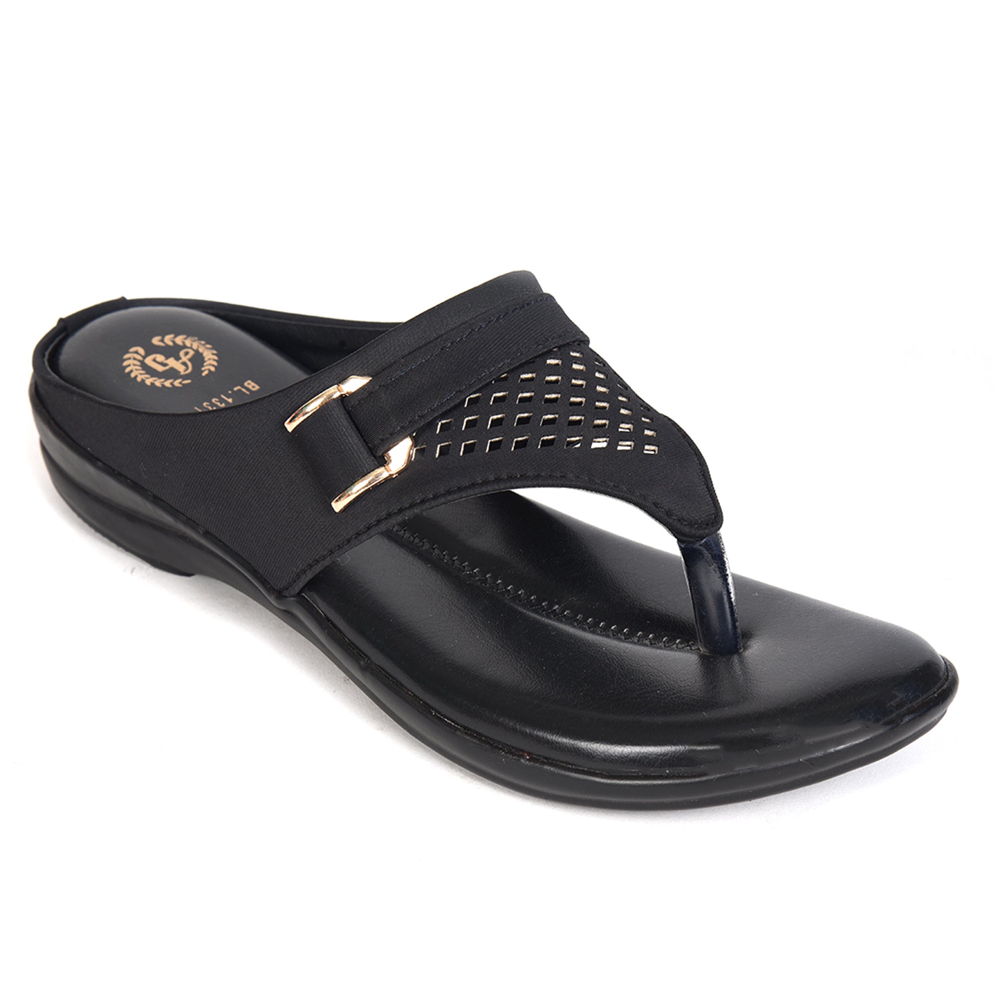 Ajanta Women’s Black Wedges for Daily Wear, Casual & Office Use