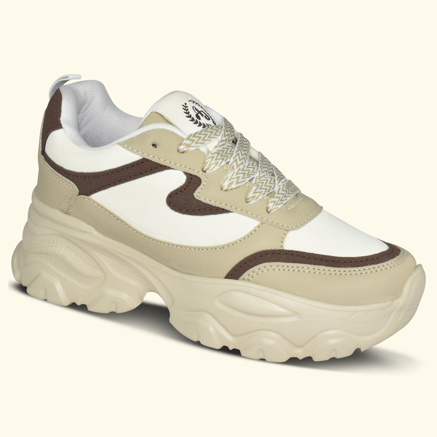 AJANTA Women Bold Black Lightning Chunky Sneakers | Stylish, Lightweight, Comfortable, Trendy Streetwear Sneakers EL5046