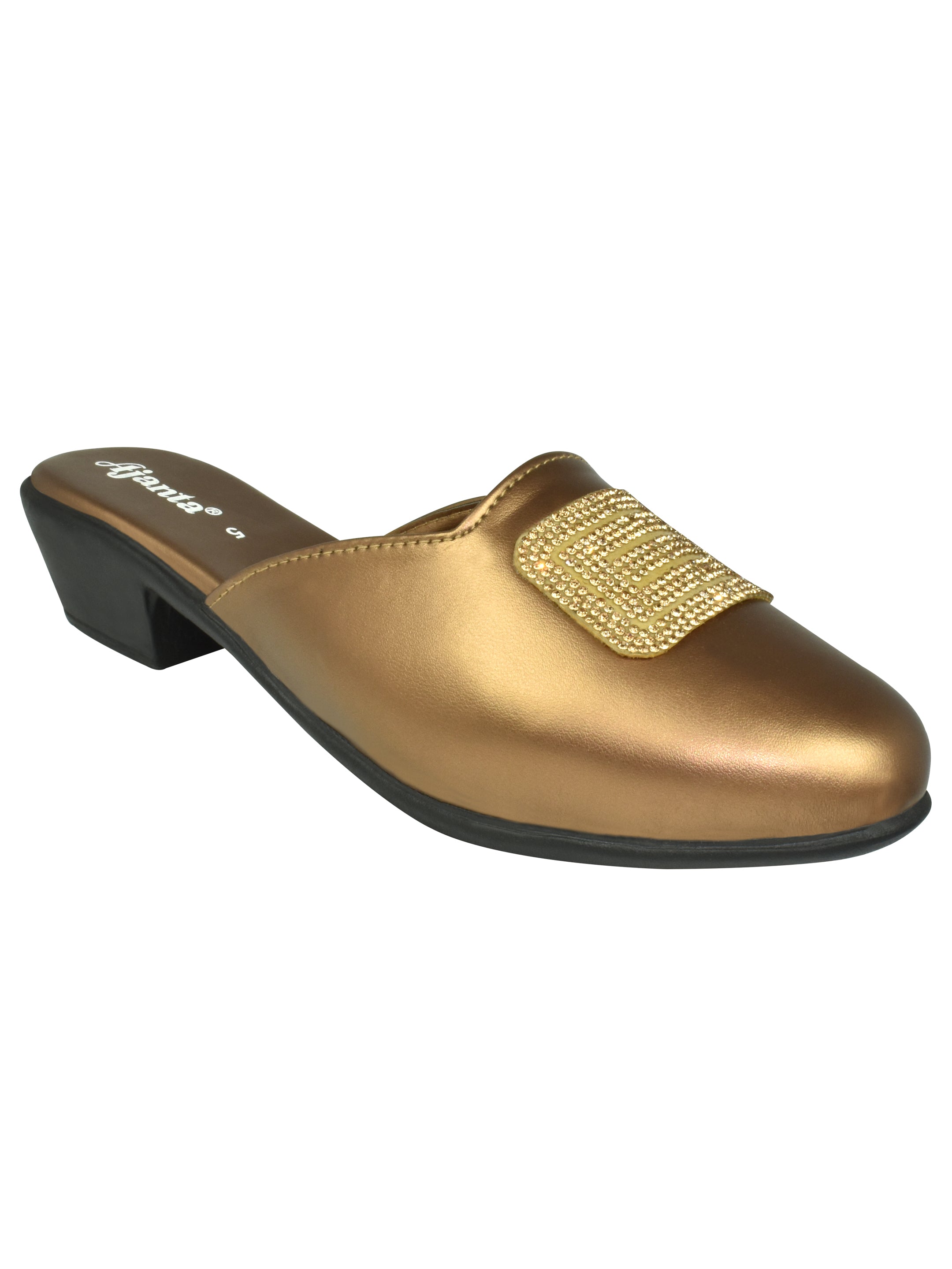 AJANTA Women's Copper Sandals | Stylish PVC Upper | Durable Synthetic Sole | Elegant & Comfortable Sandal EL5025