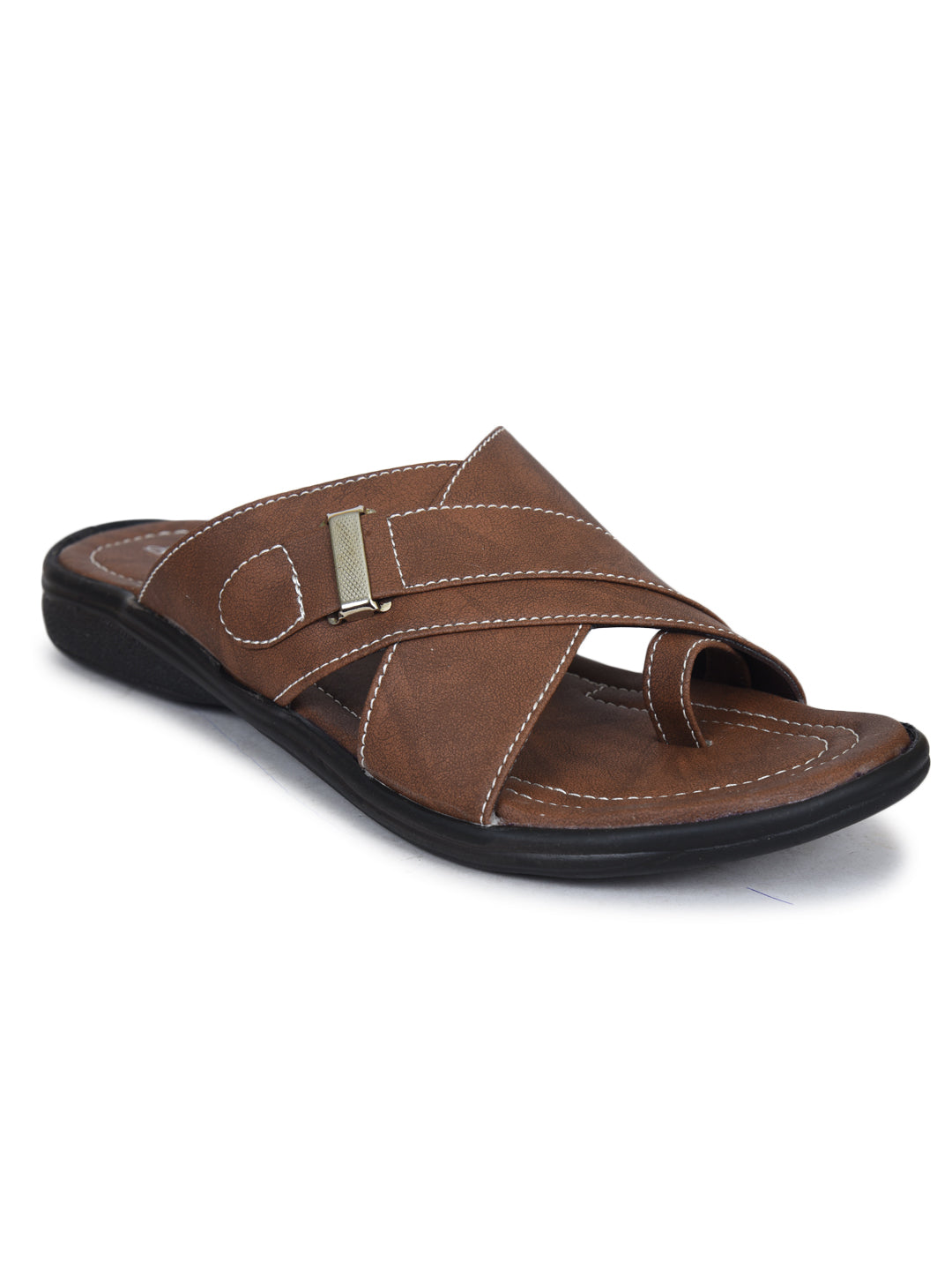 Ajanta Men’s Brown Slip On Comfort Sandals Perfect for Daily Use
