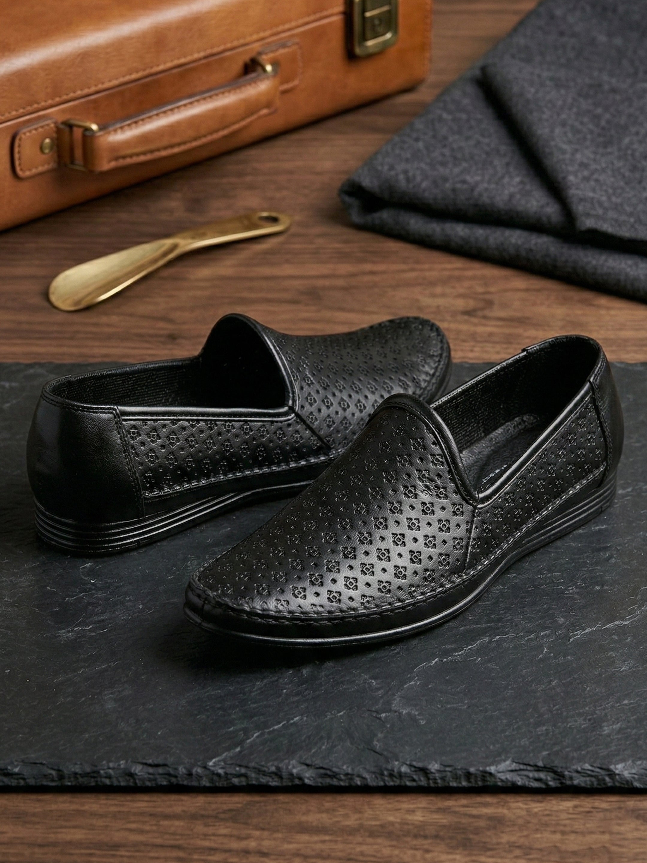 Ajanta Men’s PVC Slip-On Shoes