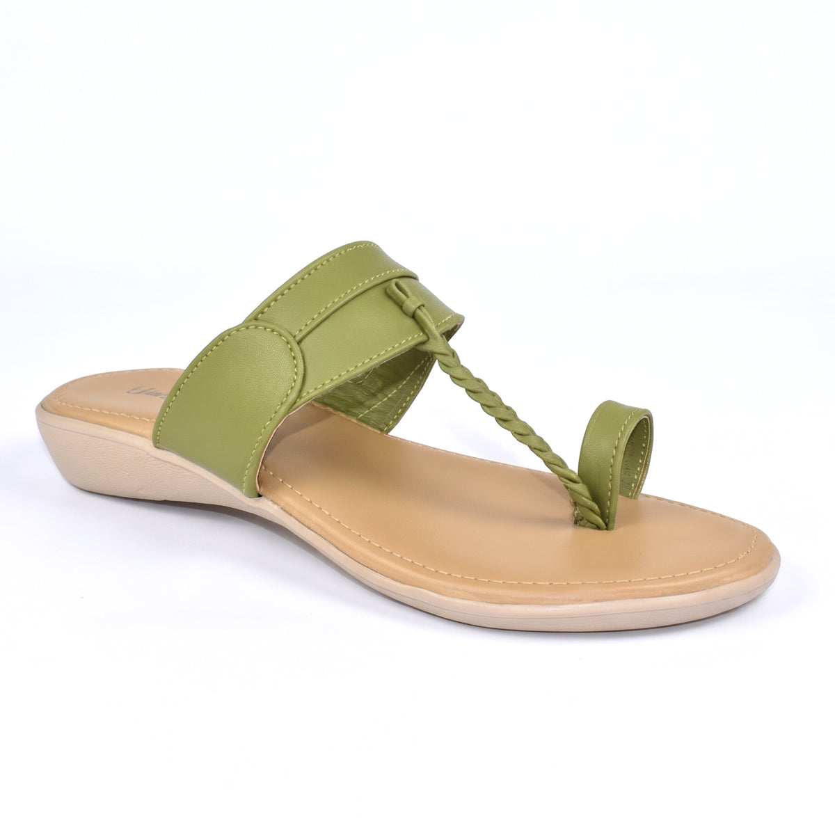 AJANTA Classic Kolhapuri Sandals For Women | Lightweight Handmade Toe Ring Ethnic Casual Flats Chappal | Durable Non-Slip Cushioned Comfortable Pvc Sole | Ladies Traditional Kolhapuri Footwear For Occasions