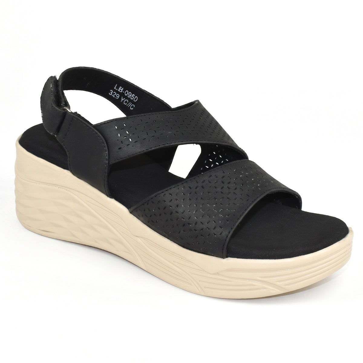 AJANTA Stylish Block Heel Sandals For Women | Open Toe Back Strap Heels with Elastic Strap | Casual Sandals with Ergonomic Arch Support | Soft Cushioned Footbed & Breathable Synthetic Upper for Office, Travel, Party & Wedding FootWear