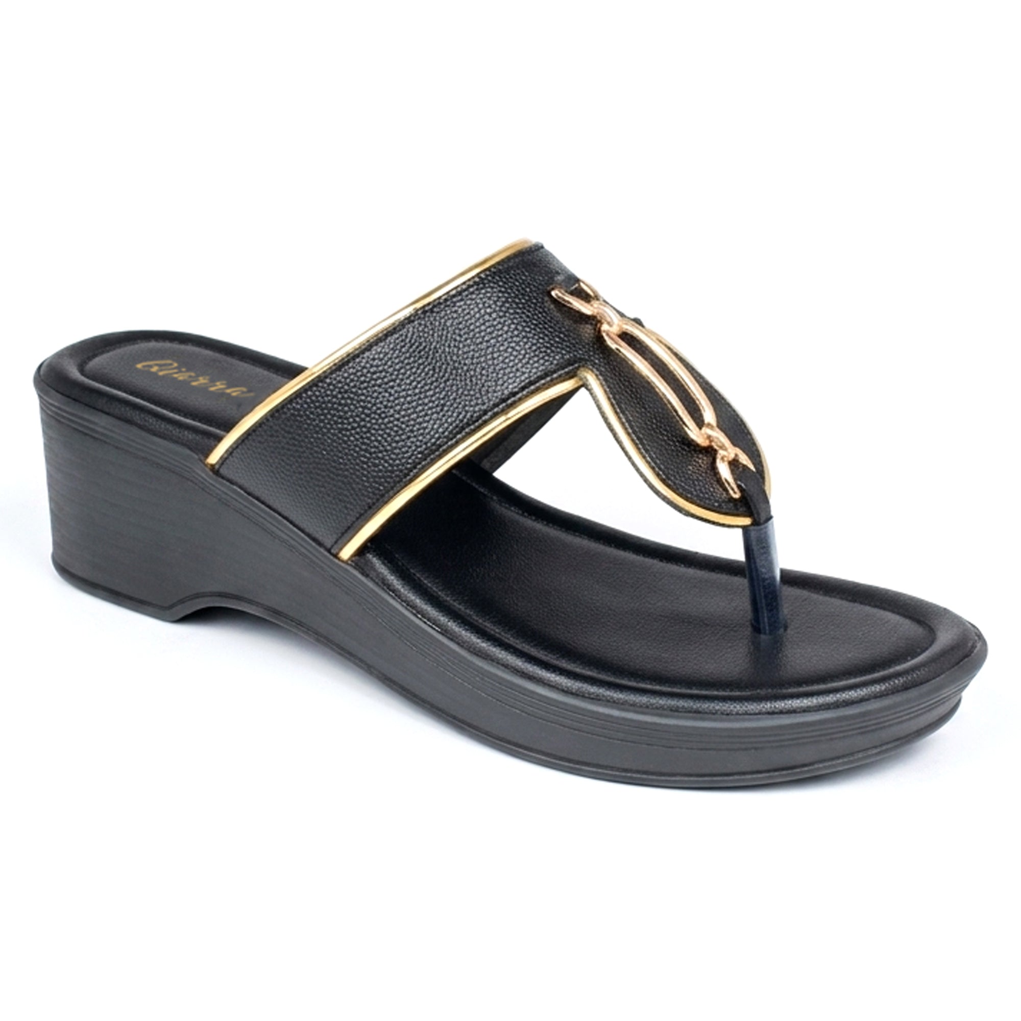 Ajanta Women's Comfortable Slip-on Wedge Sandals - Stylish Daily Wear Ladies Footwear