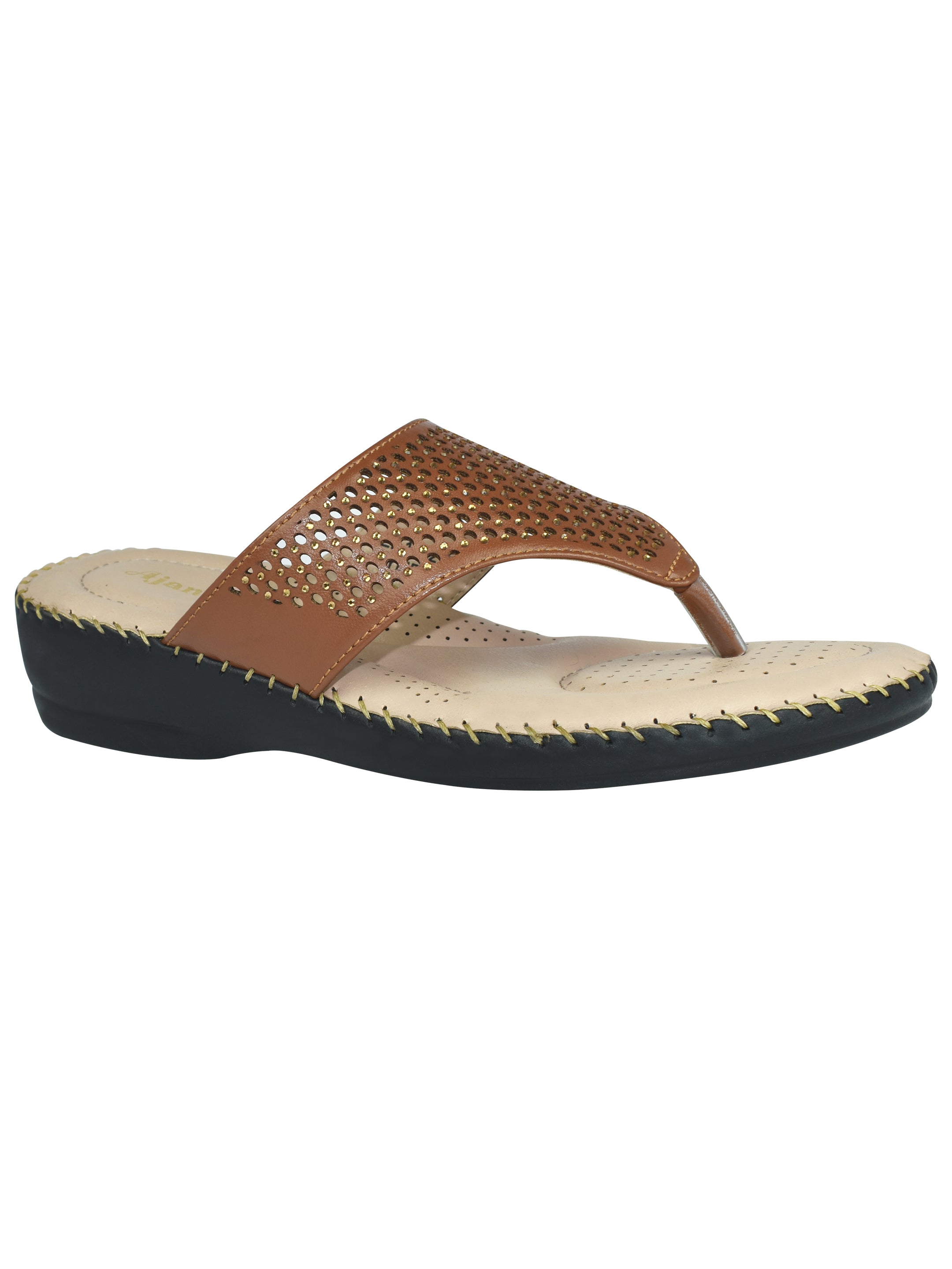 Ajanta Women Flat Sandal /  Easy Slip-On & Soft Footbed / Lightweight & Breathable Casual Footwear EL1002