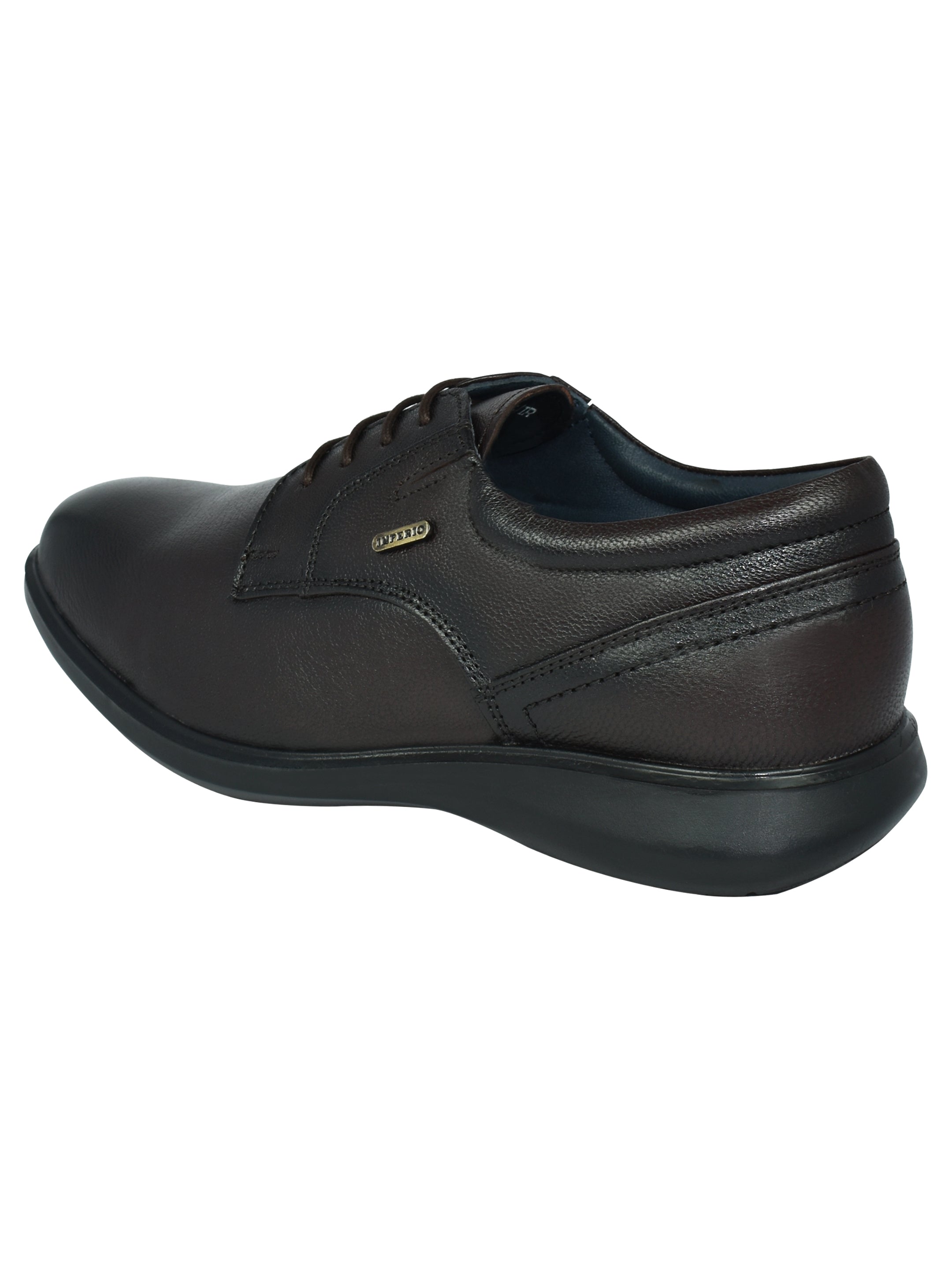 Imperio Black Genuine Leather Lace-up Formal Shoes for Men EG5012