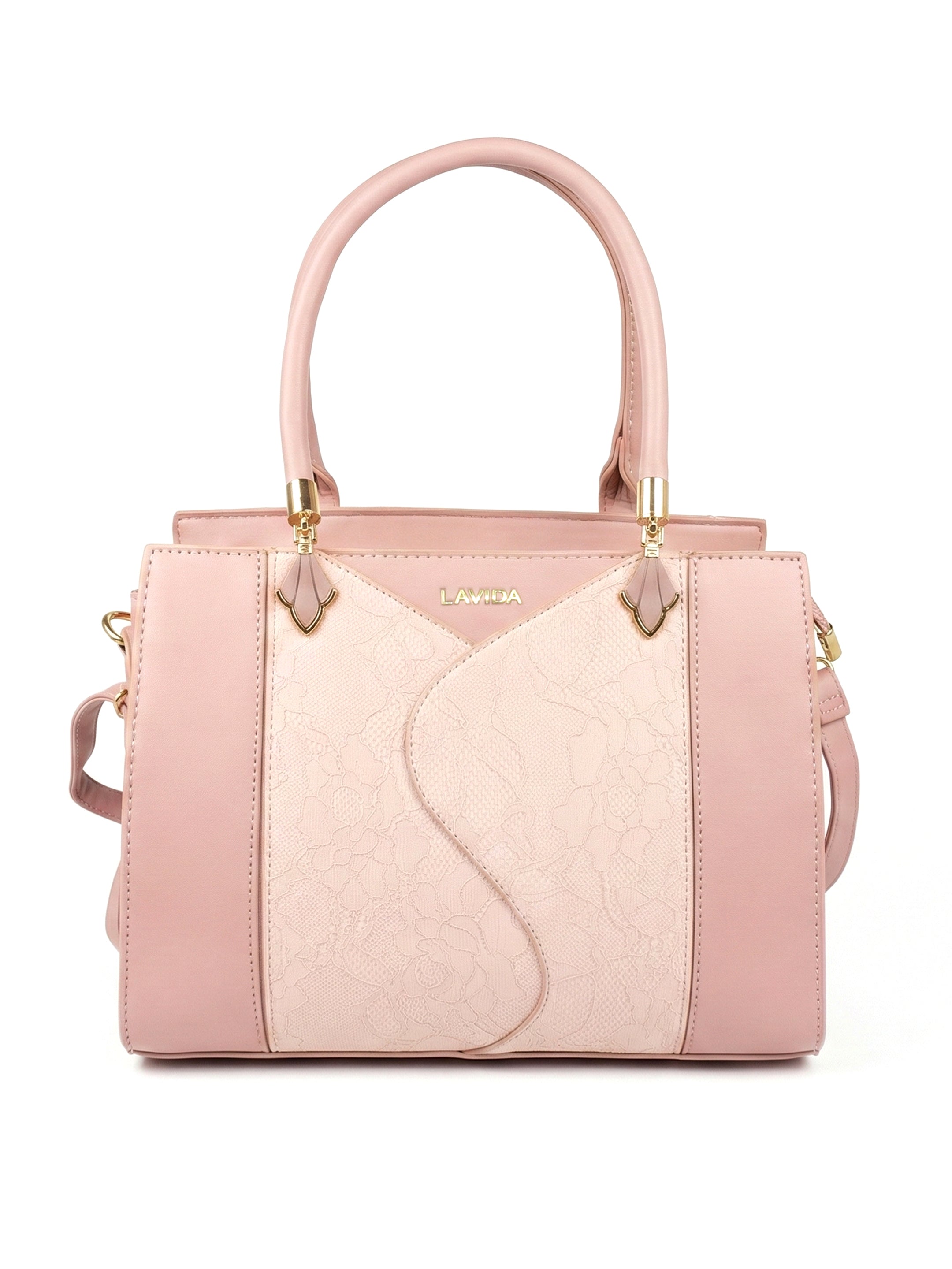 Ajanta Women’s Designer Pink Handbag with Detachable Strap