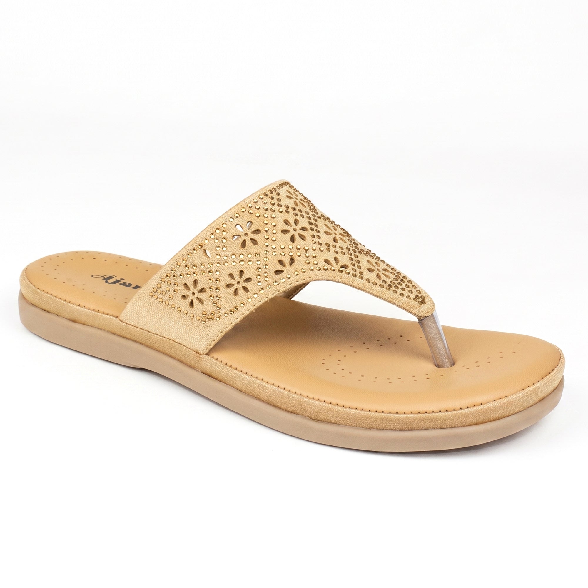 AJANTA Women Slip-On Sandals | Soft Cushion | Lightweight Casual Footwear