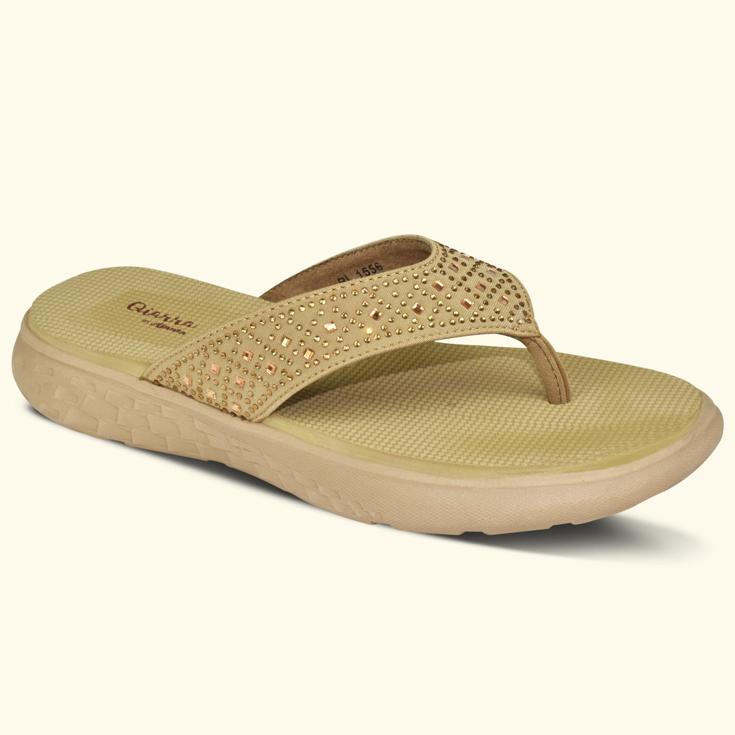 QIARRA V-Strap Embellished Sandals for Women